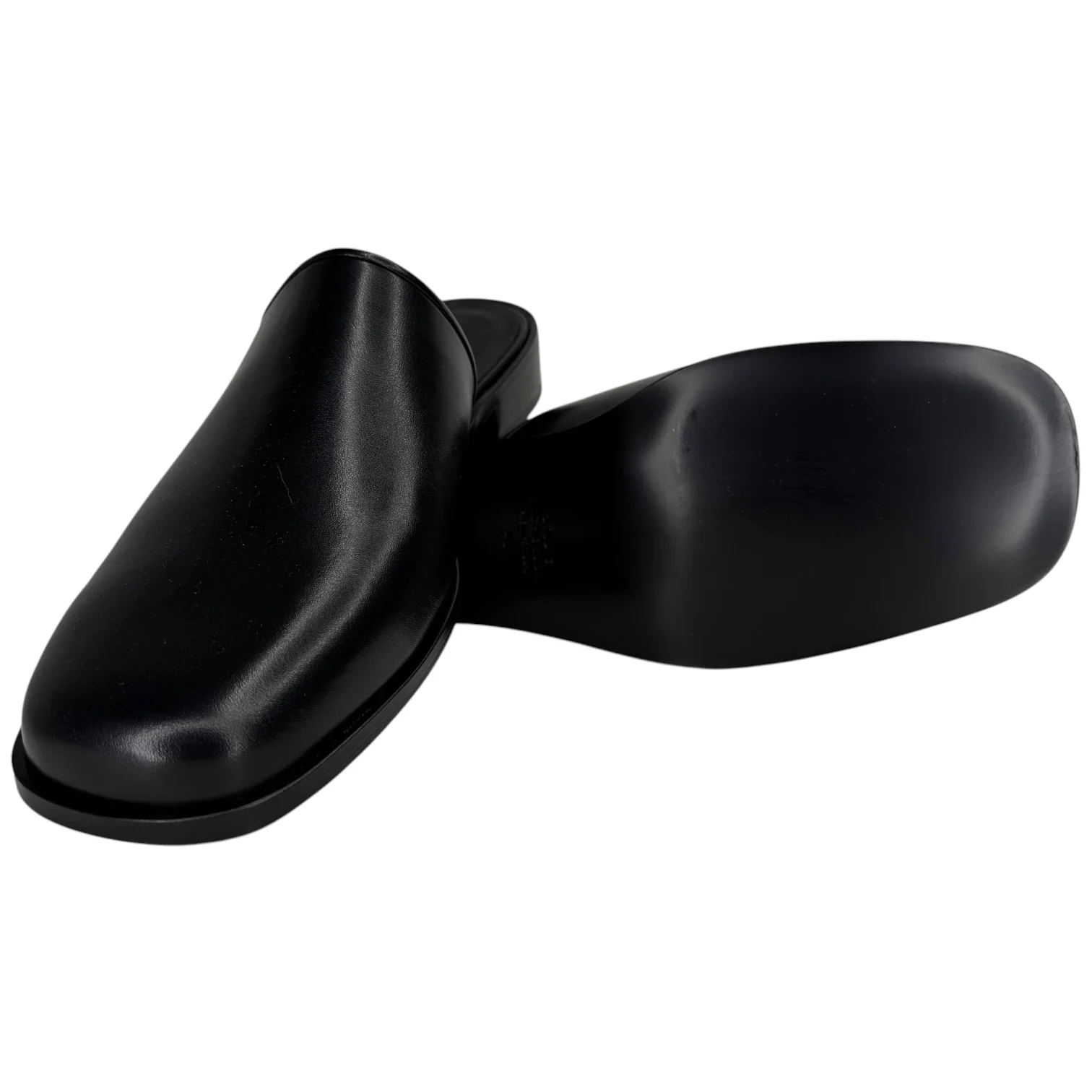 Barlow Soft Leather Mule Black - Image 2