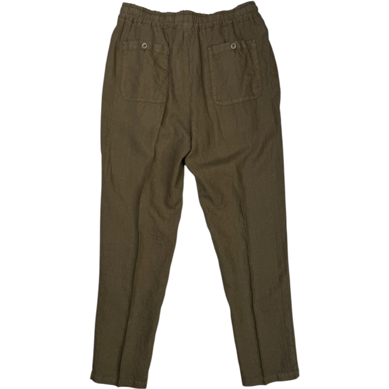 Mattia Linen Trouser Bottle Green - Image 2