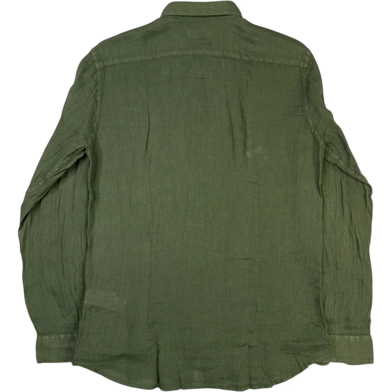 Mercer Linen Shirt Army Green - Image 4