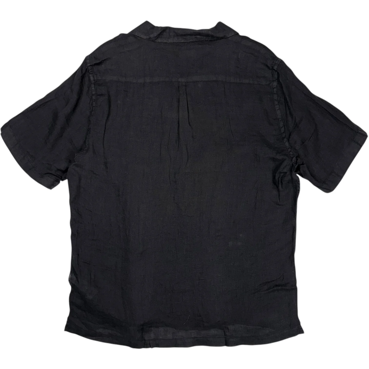 Hadley Short-Sleeve Linen Shirt Navy - Image 2
