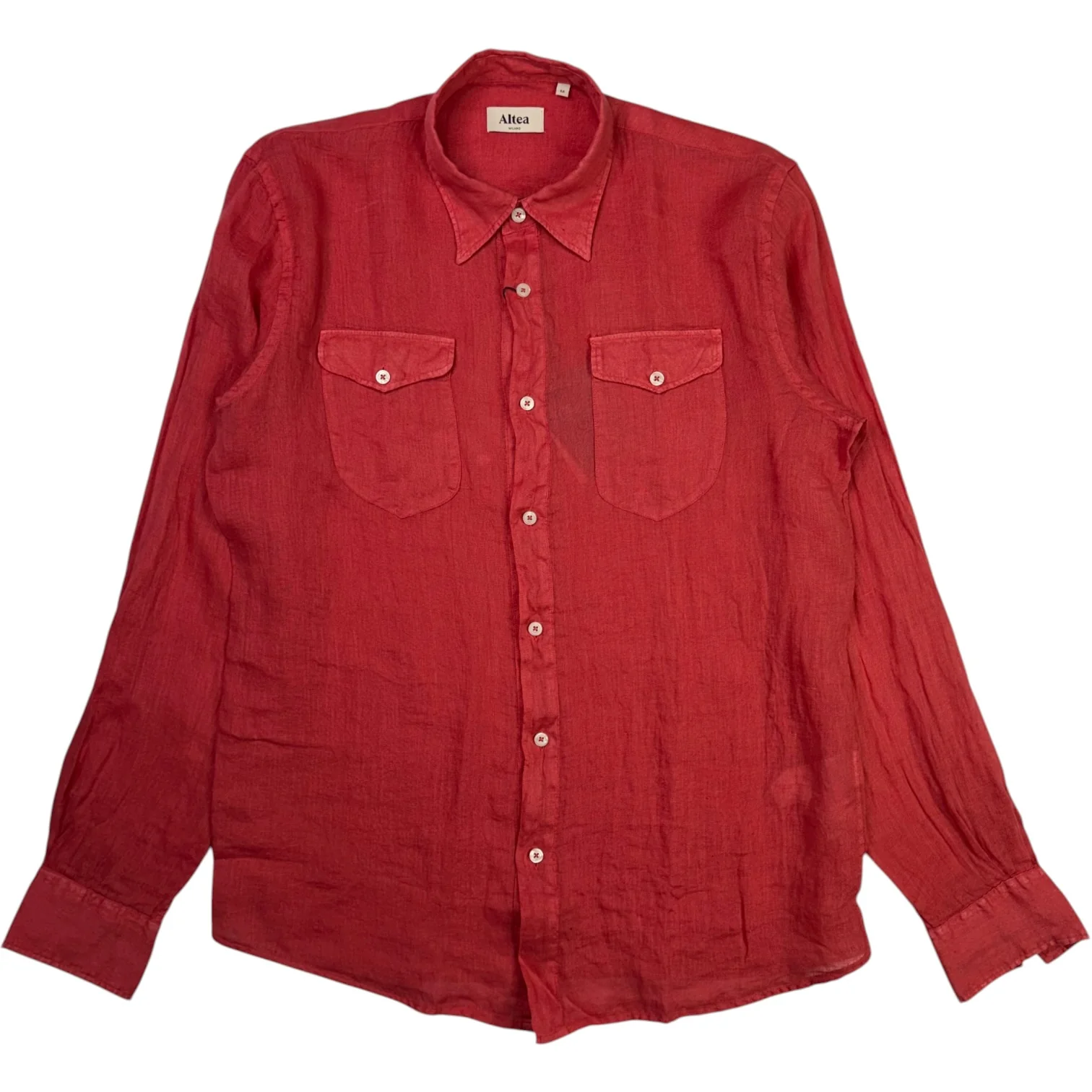 Dallas Linen Overshirt Coral - Image 2