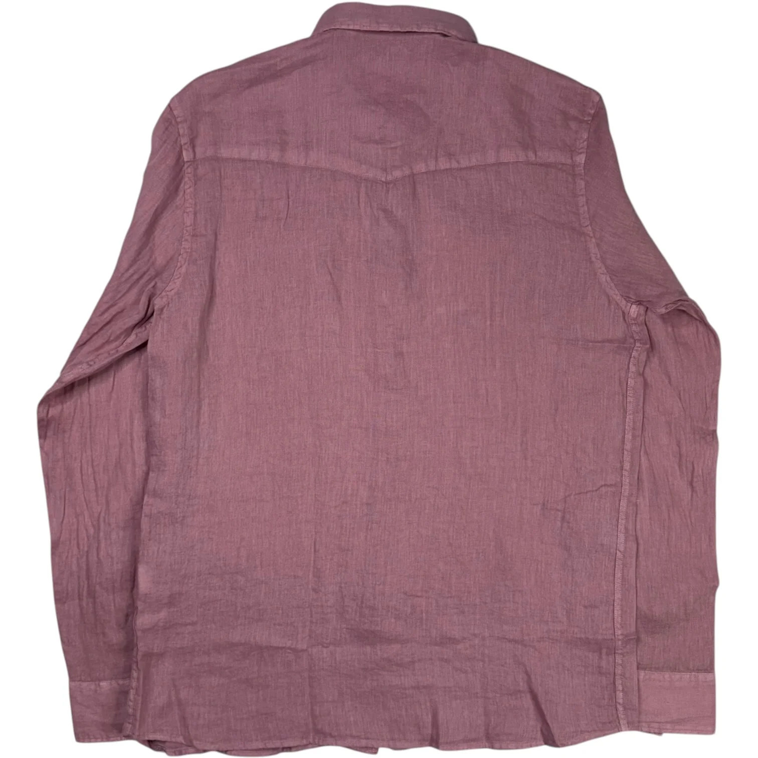 Dallas Linen Overshirt Dark Mauve - Image 4