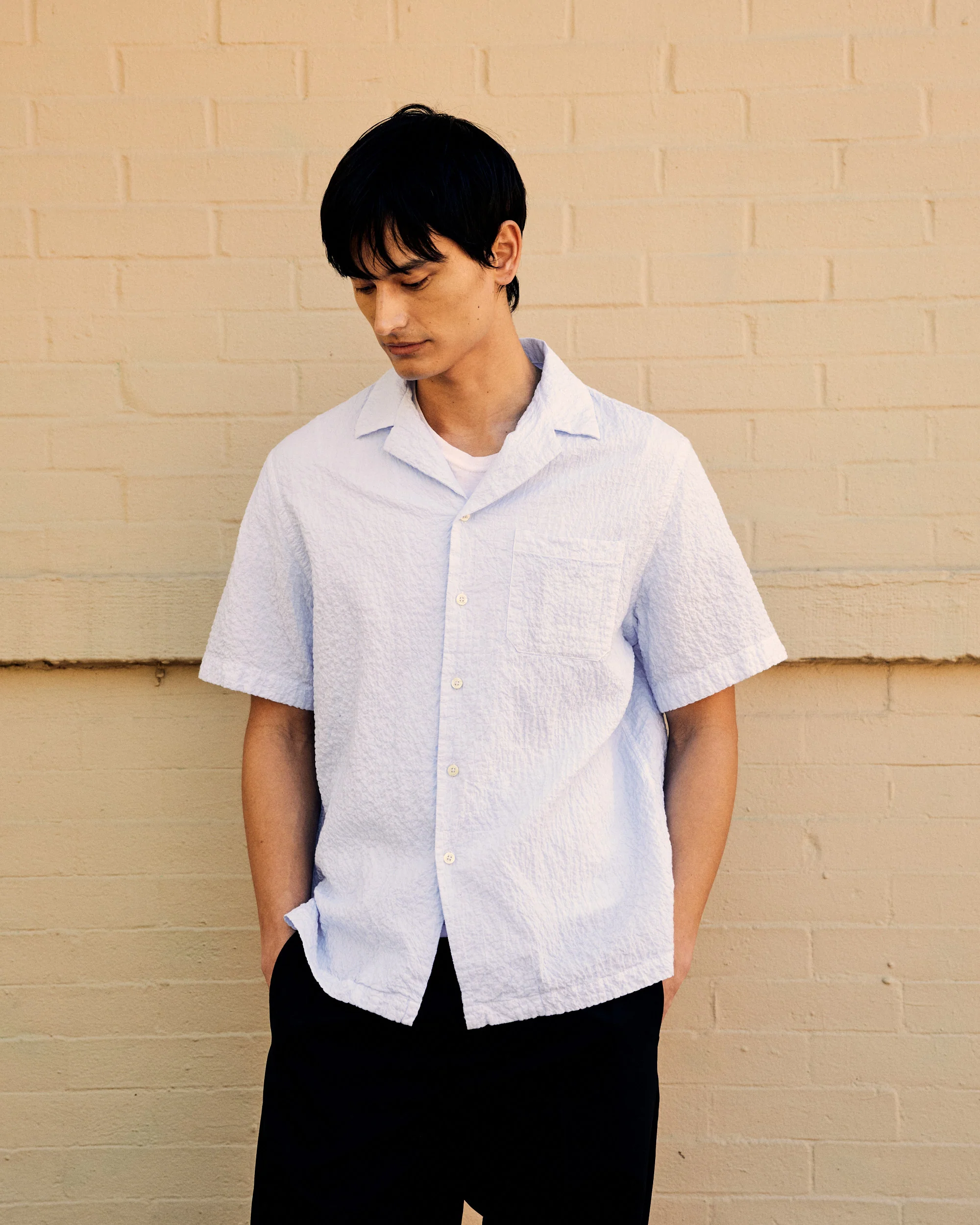 Hadley Seersucker Shirt Sky Blue - Image 4