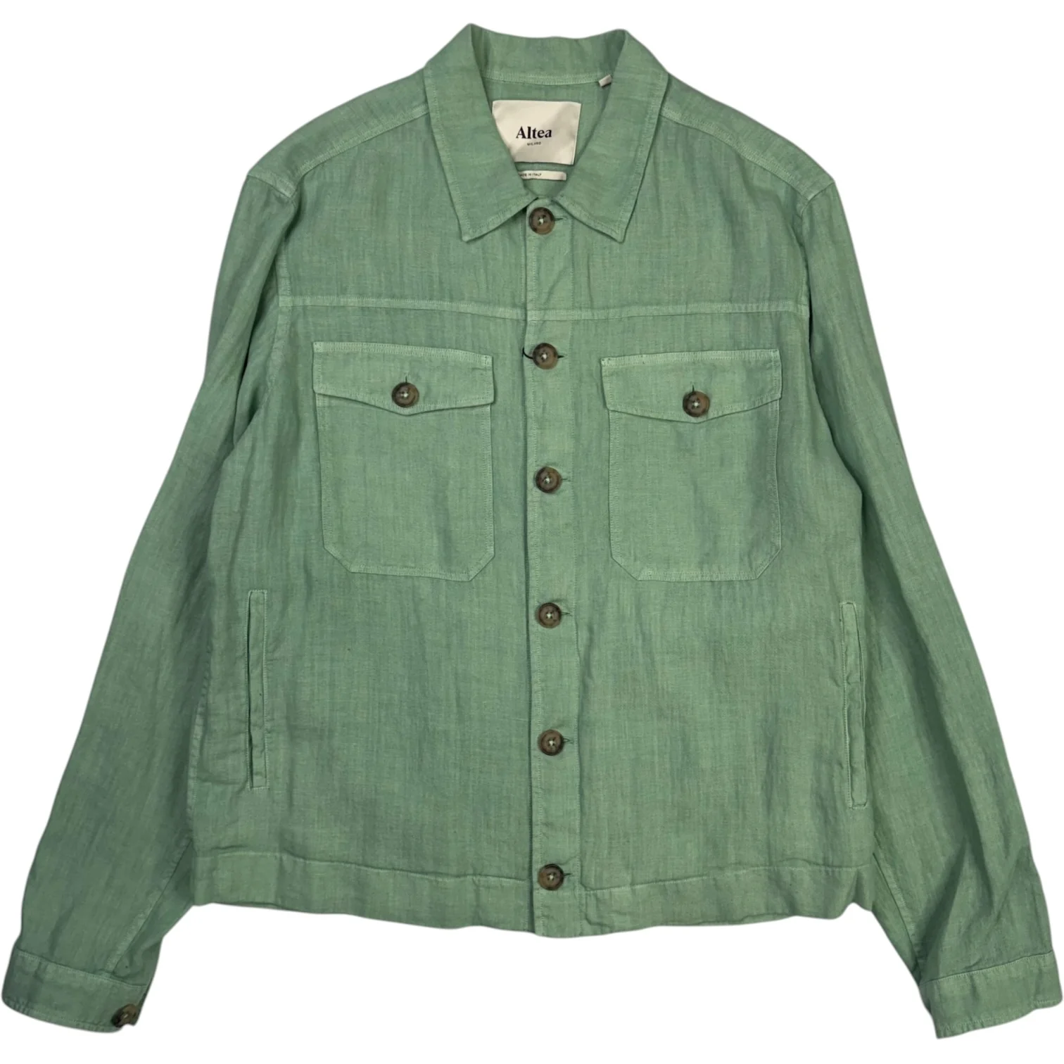 Mitchell Linen Jacket Teal - Image 2