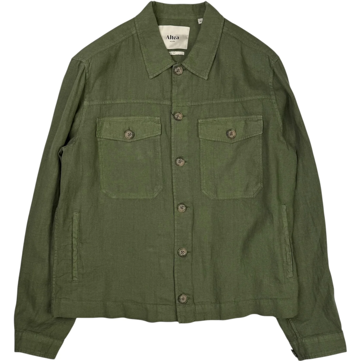 Mitchell Linen Jacket Army Green - Image 2