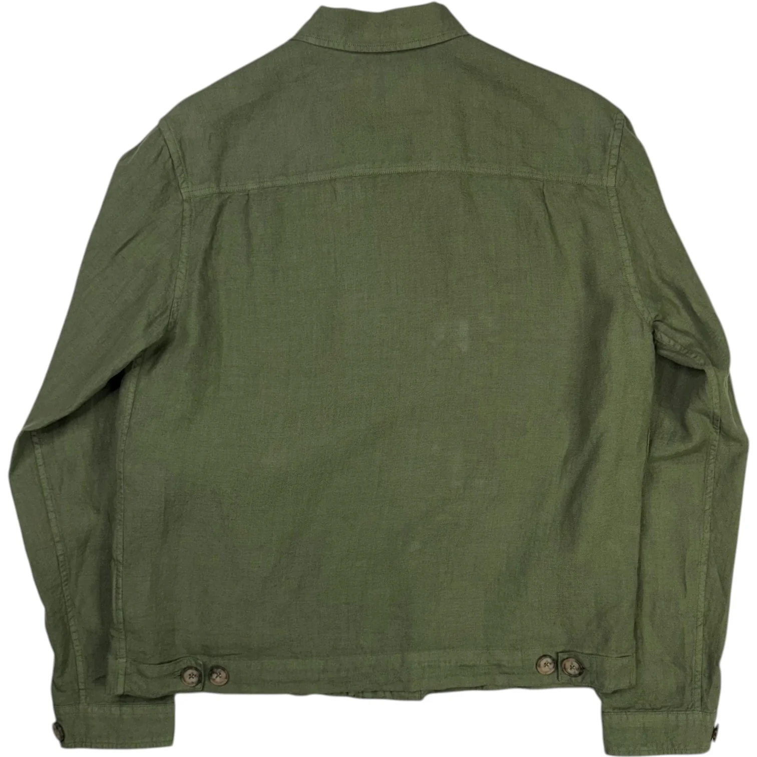 Mitchell Linen Jacket Army Green - Image 3