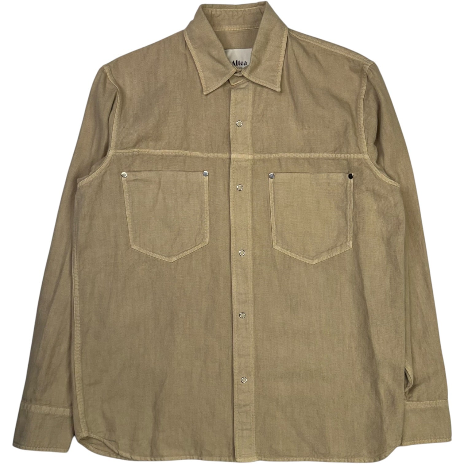 Sandell Cotton-Linen Overshirt Beige - Image 2