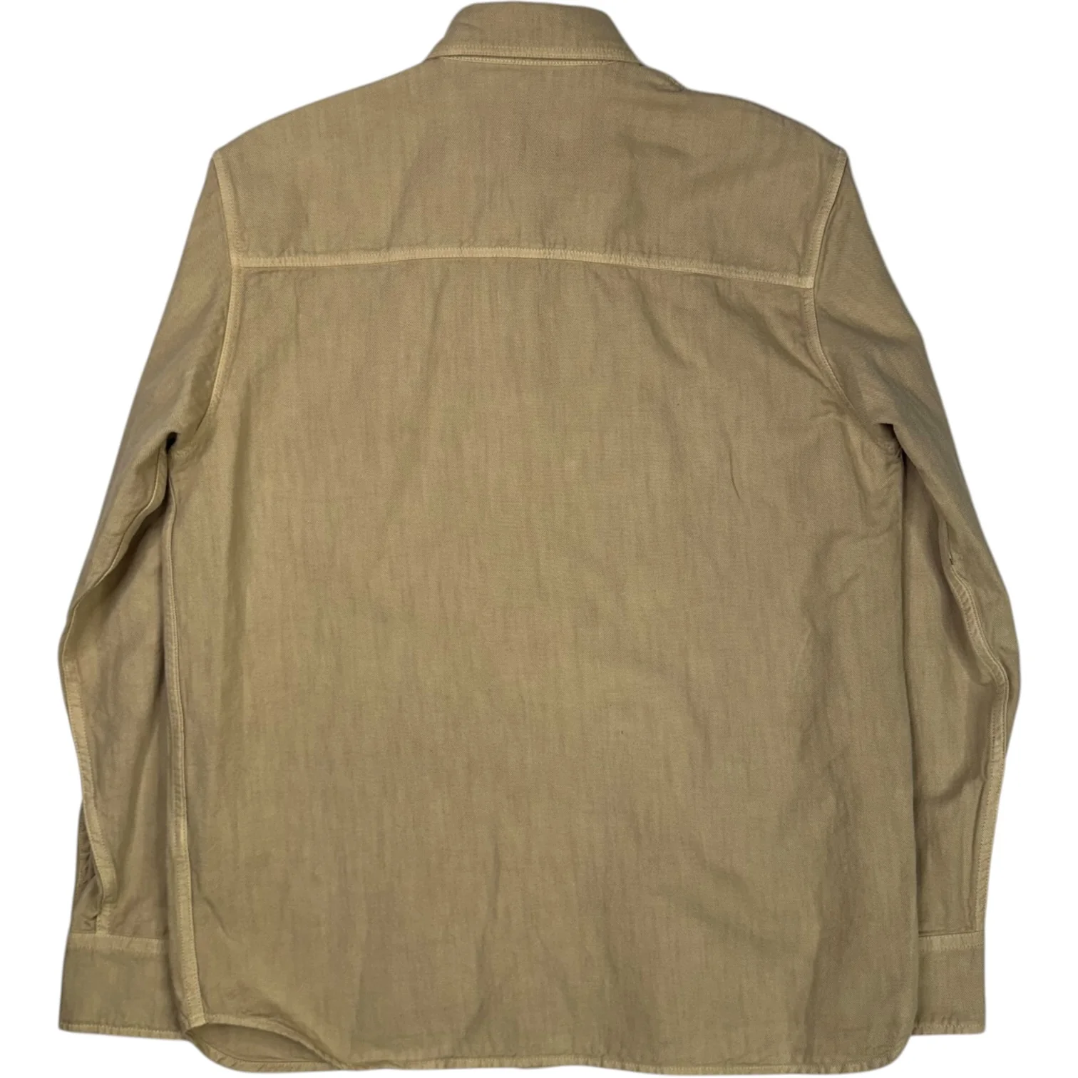 Sandell Cotton-Linen Overshirt Beige - Image 3