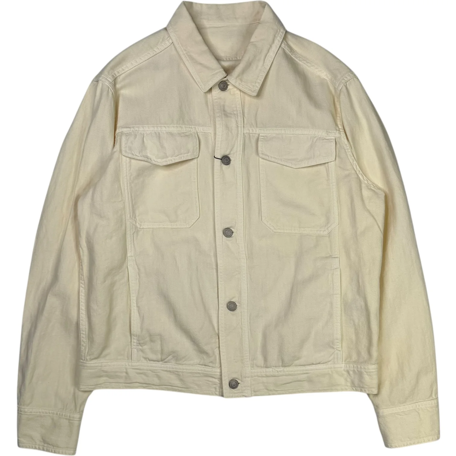 Saul Cotton-Linen Jacket Dark Cream - Image 2