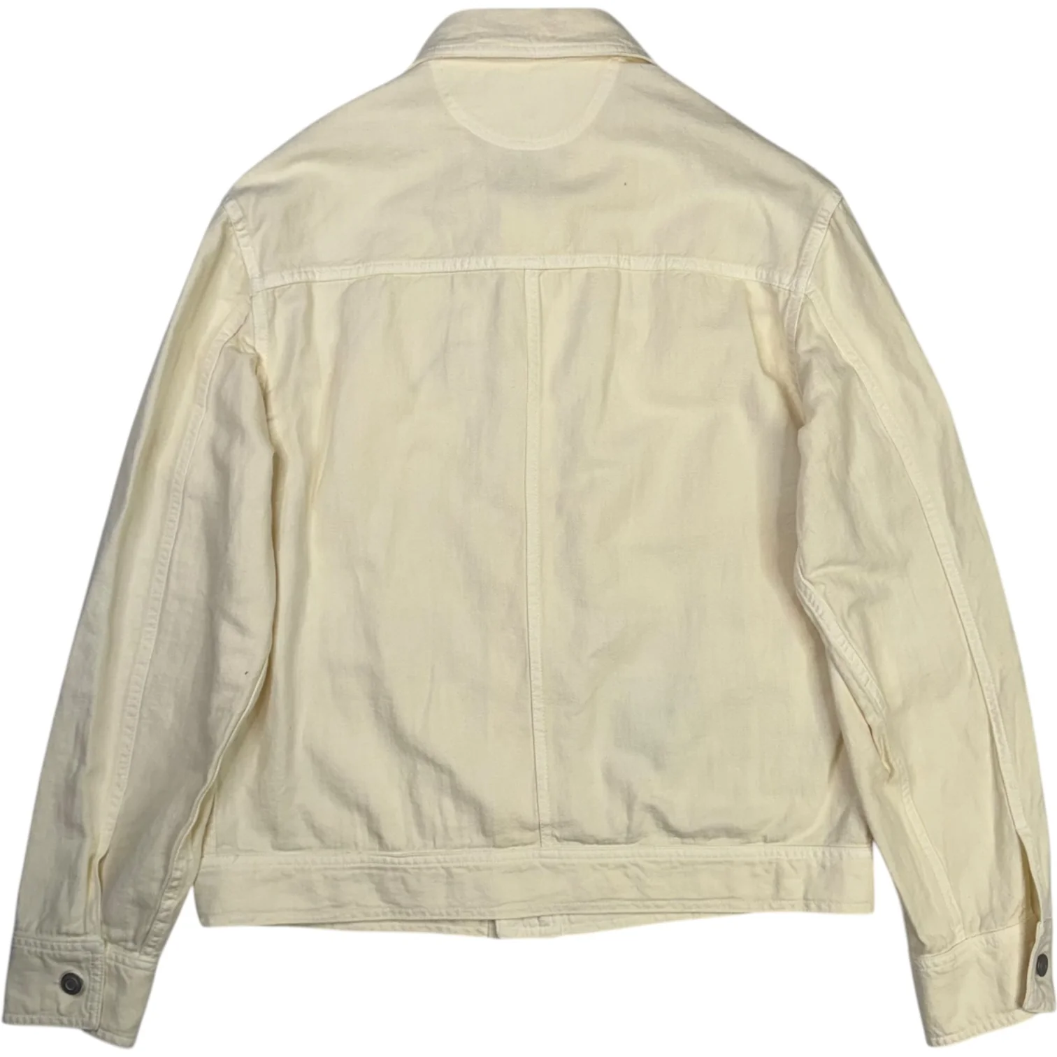 Saul Cotton-Linen Jacket Dark Cream - Image 3