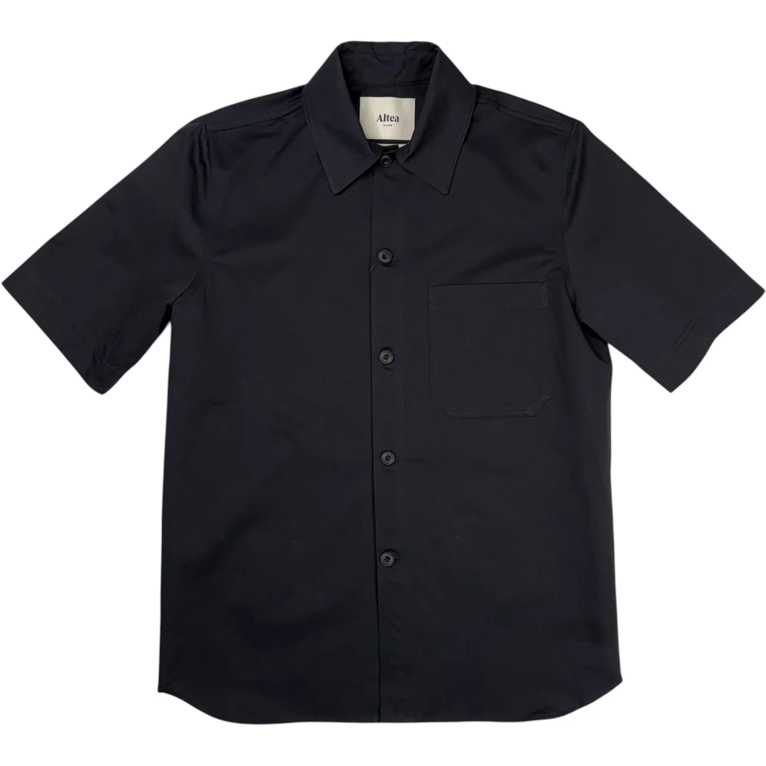 Hank Cotton-Linen Shirt Navy
