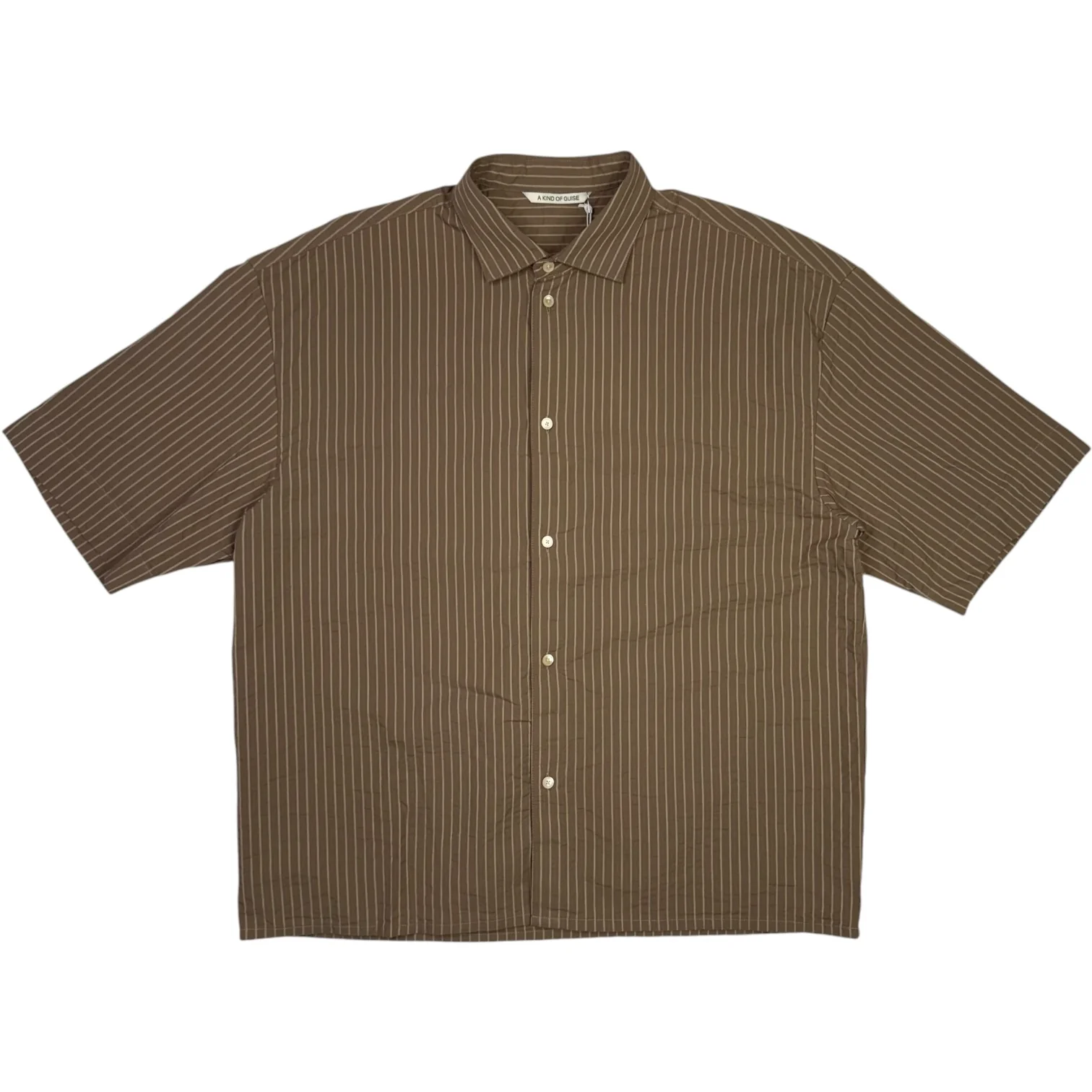 Bantu Shirt Cocoa Seersucker Stripe