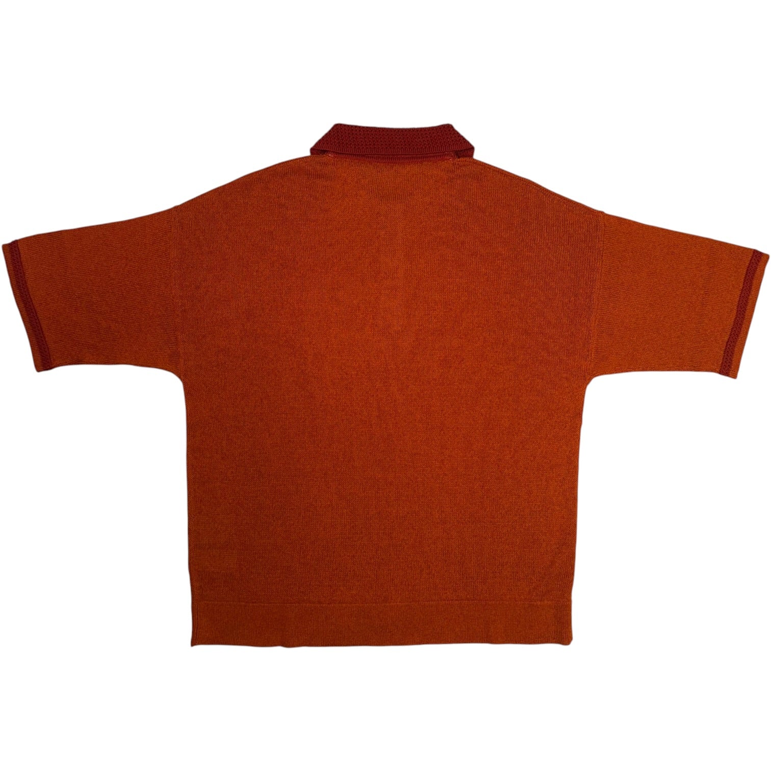 Basin Knit Polo Burnt Orange - Image 2