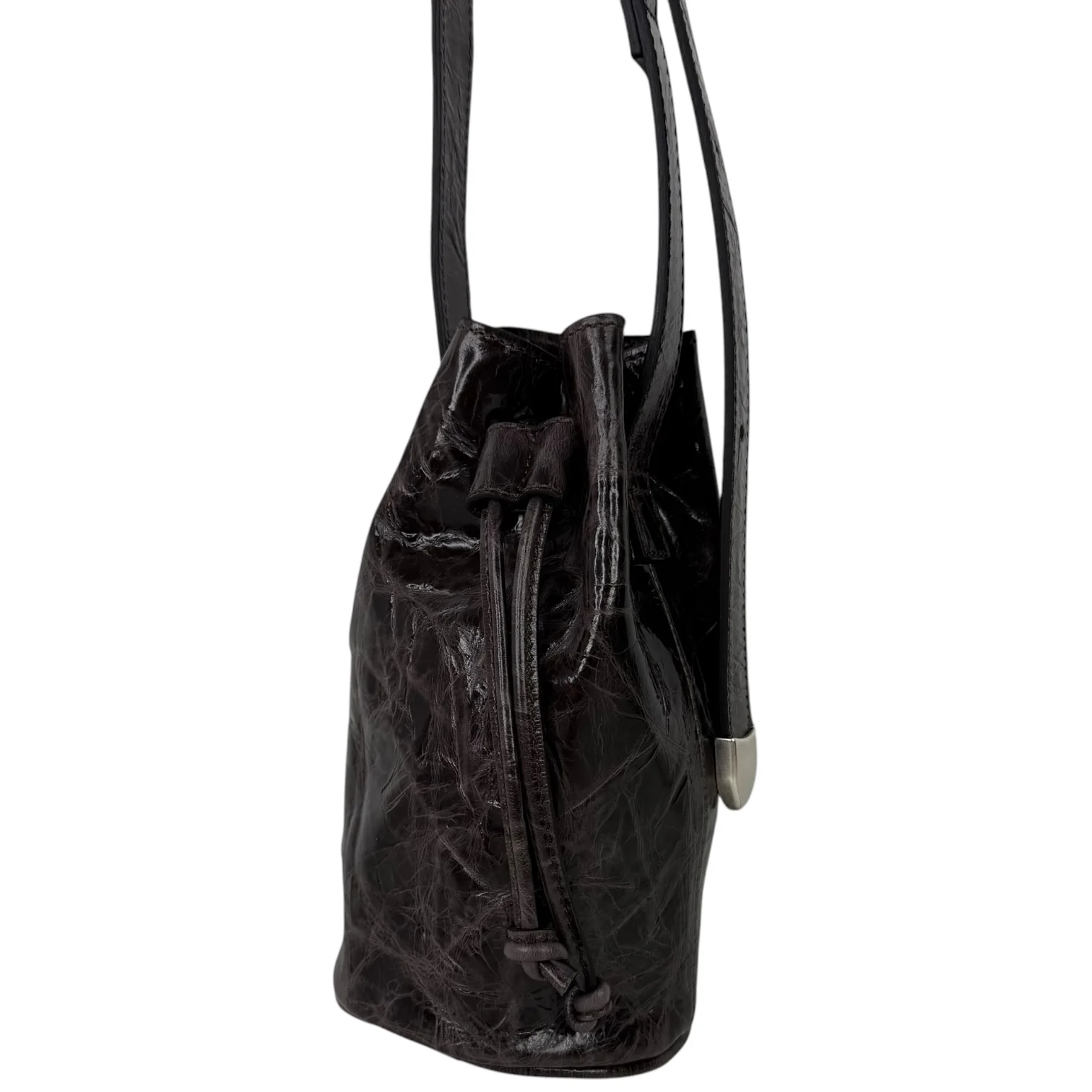 Ndogo Bag Crinkled Ebano