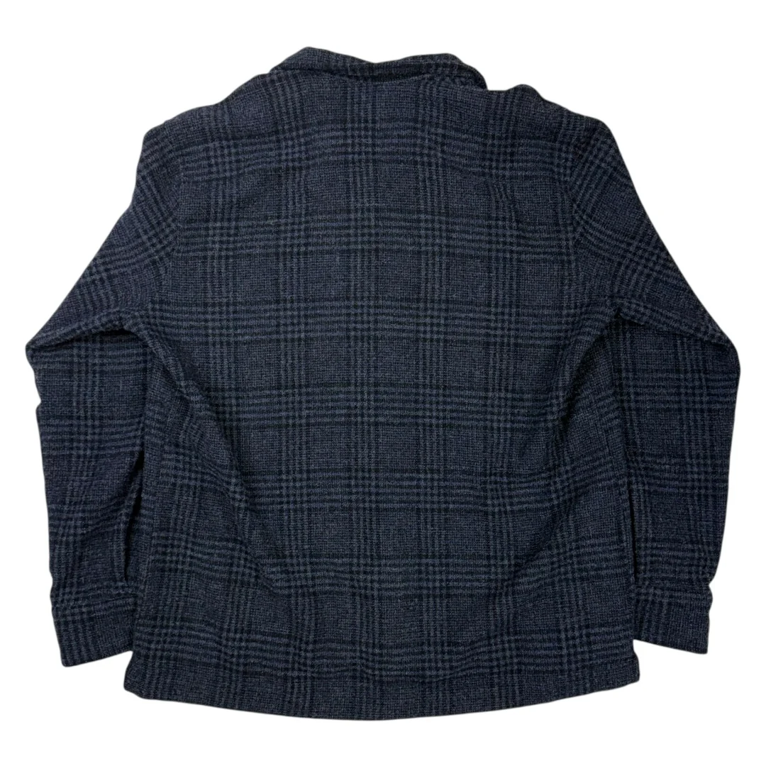 Aabba Cotton Shirt Jacket Navy Black Check - Image 2