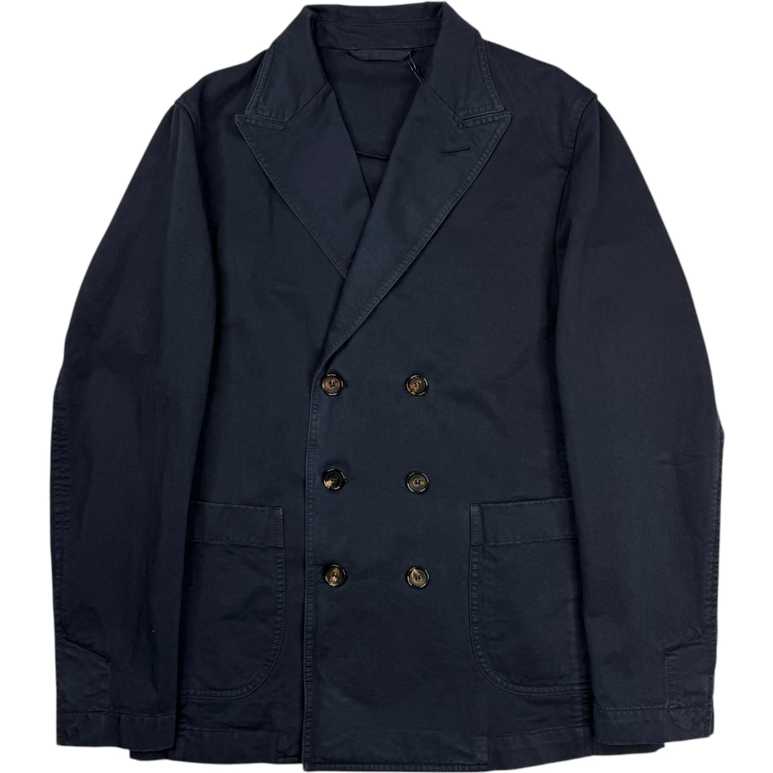 Aansonia Double Breasted Blazer Cotton Navy
