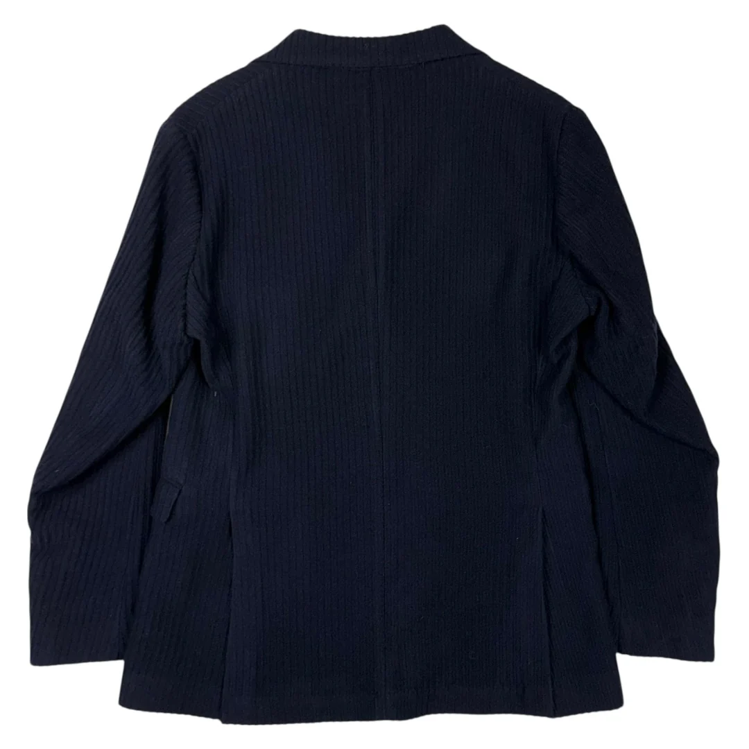Aansonia Double Breasted Knit Blazer Dark Navy - Image 2