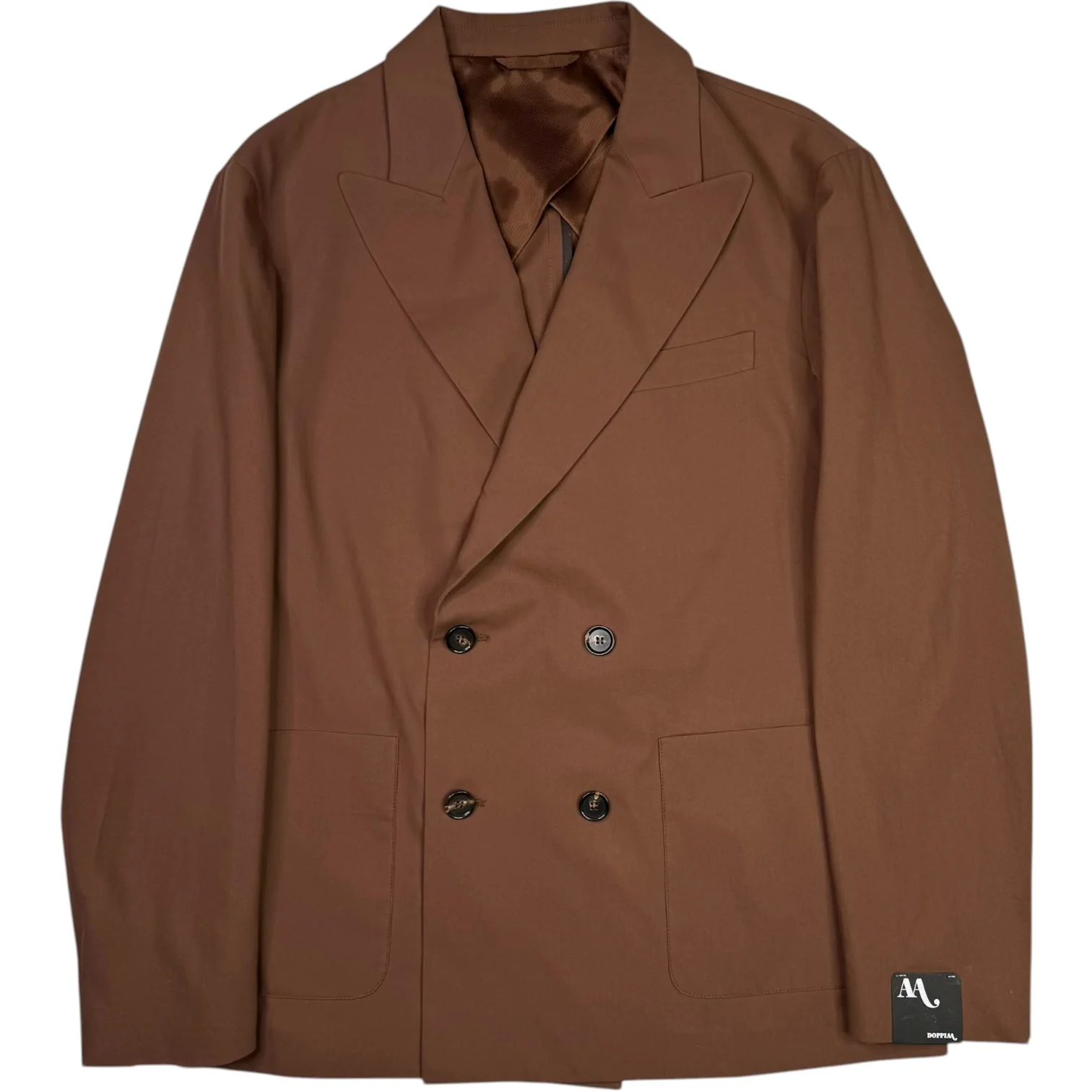 Aanversa Double Breasted Blazer Cotton Brown