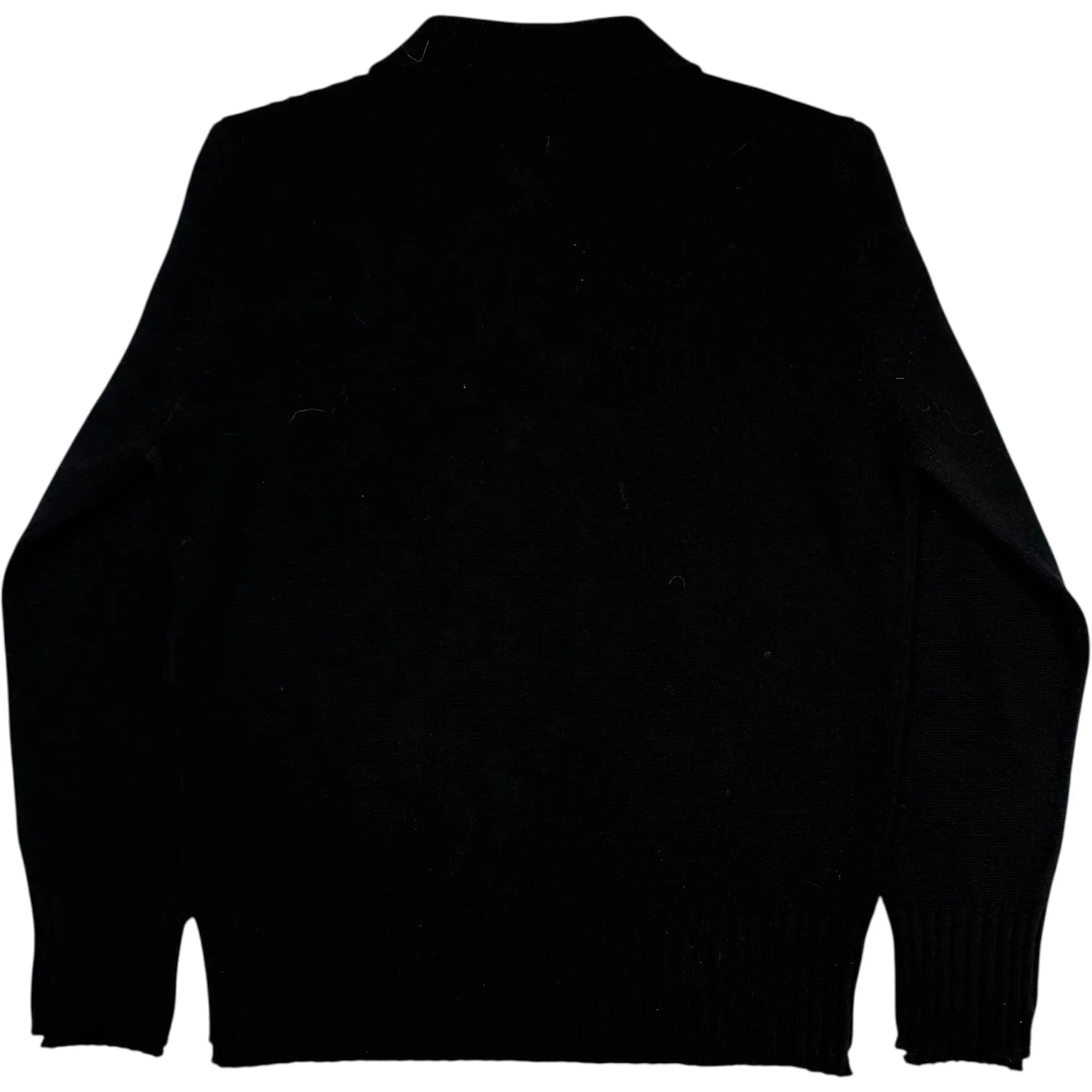 Aashton Knit Polo Wool Blend Black - Image 2