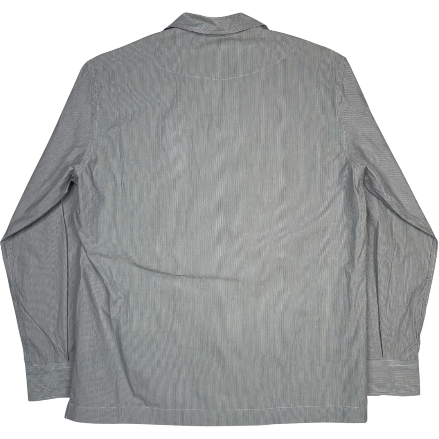 Aabba Cotton Overshirt Navy & Cream - Image 2