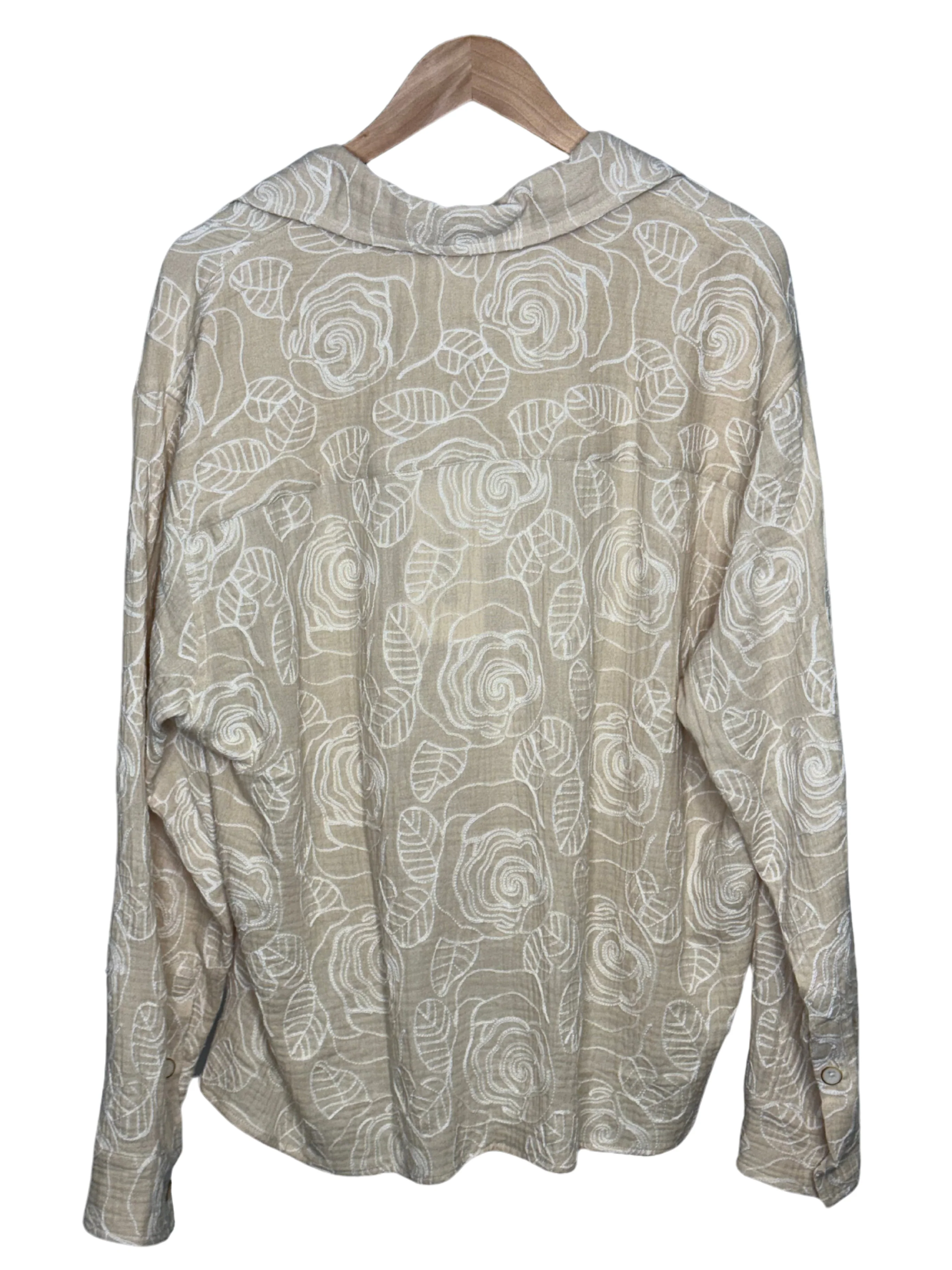 Akito Relaxed Long Sleeve Shirt White Rose - Image 2