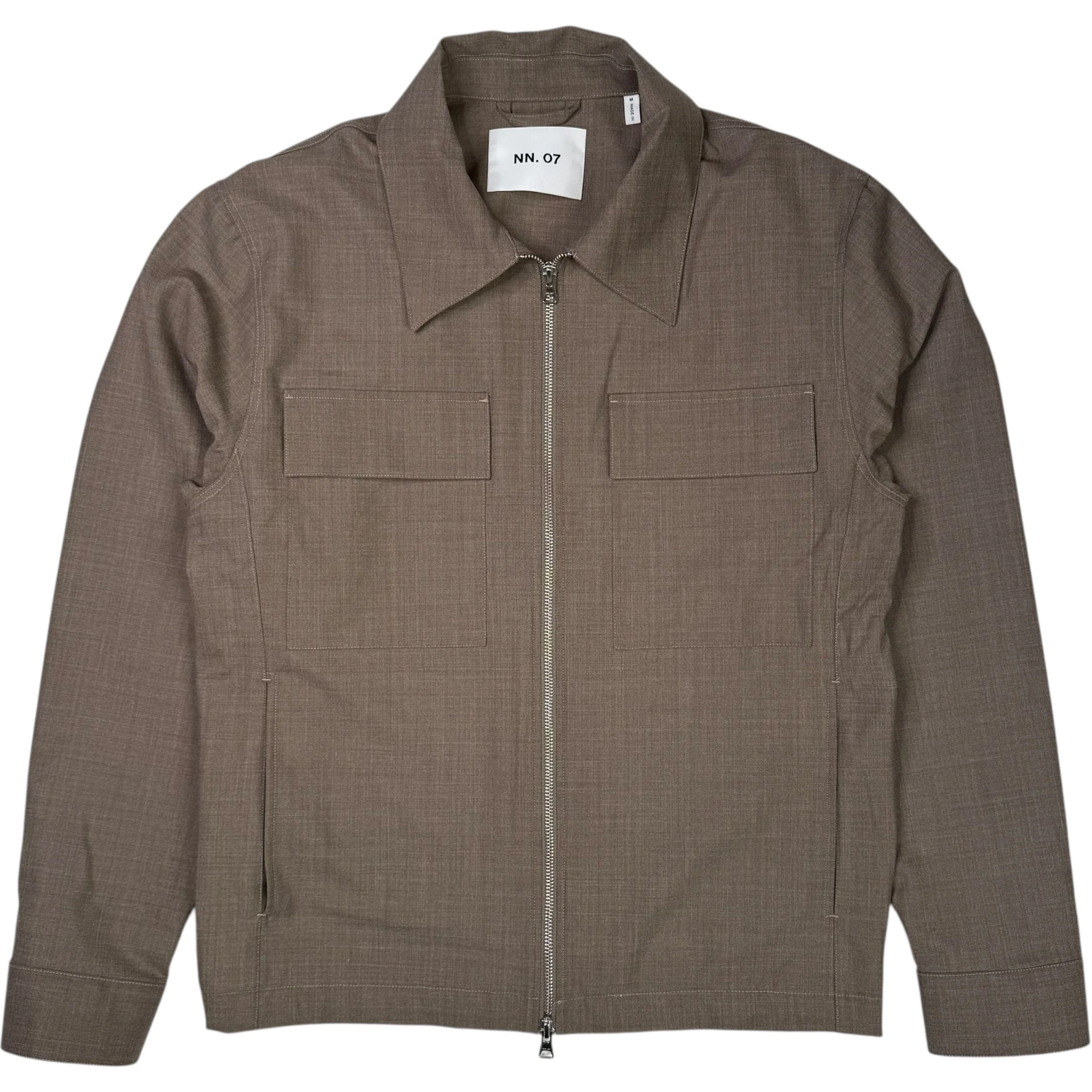 Alban Jacket Khaki Melange Wool Polyester Blend