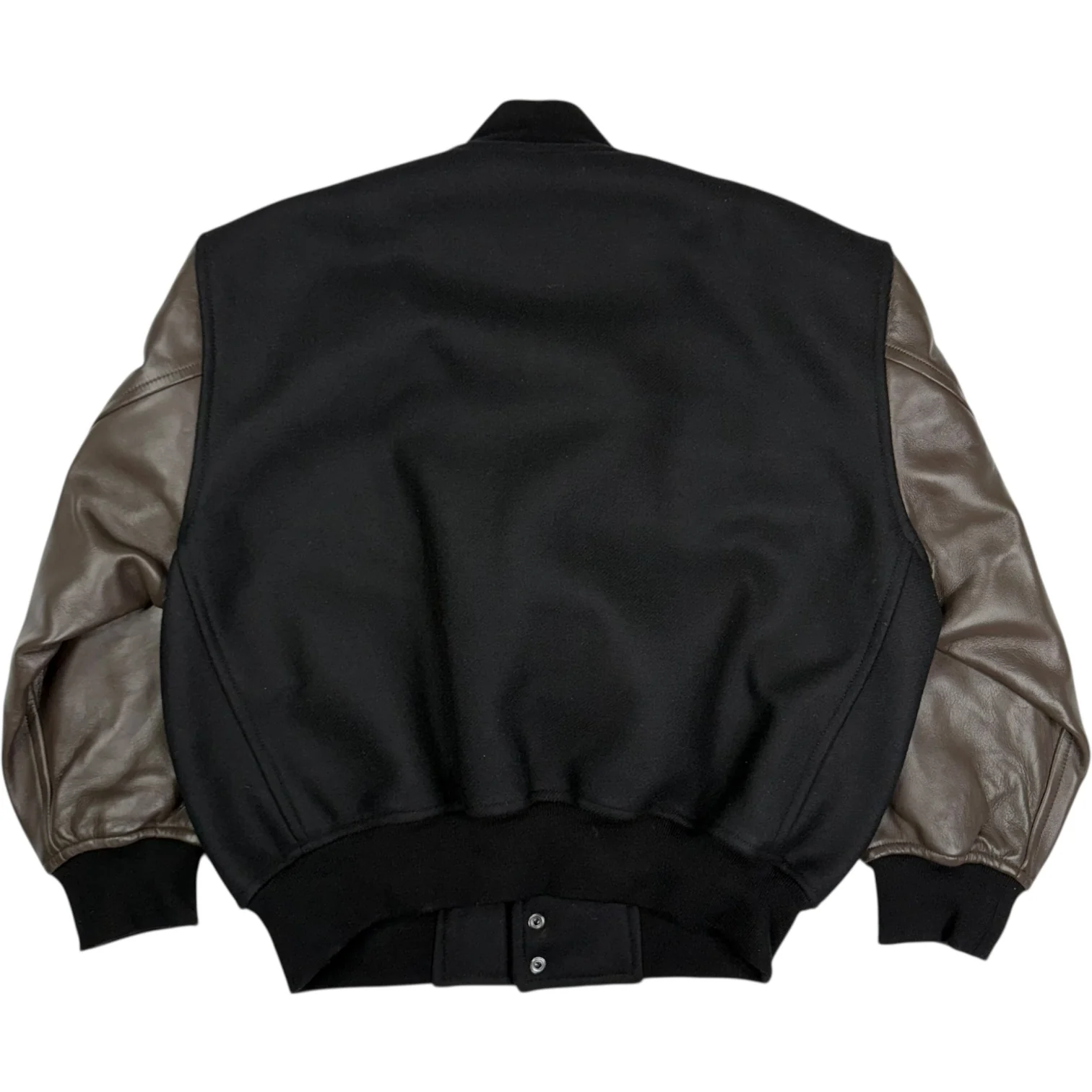 Alph Jacket Leather Melton Wool Black Cocoa - Image 4