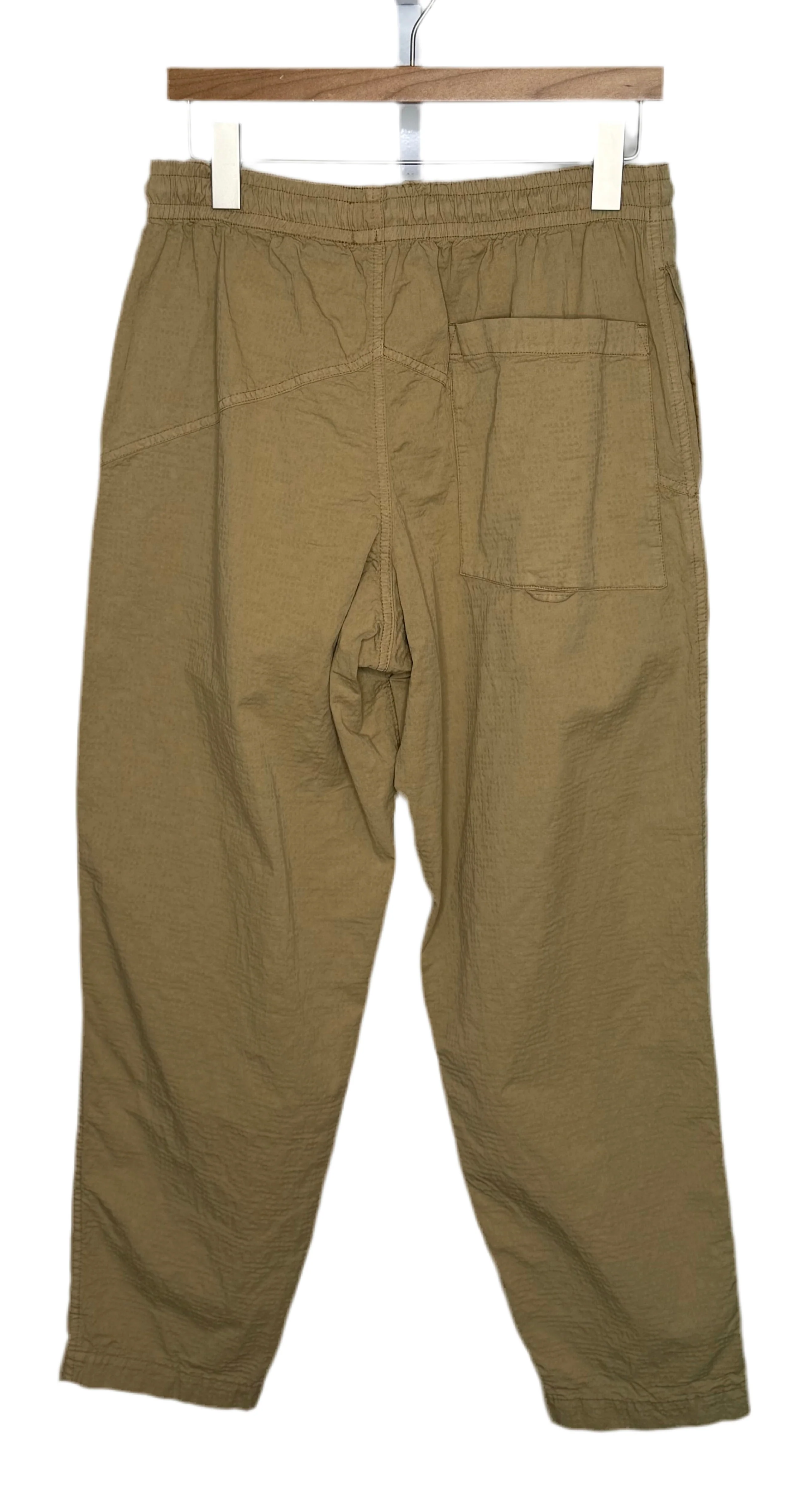Alva Skate Trouser Italian Jacquard Weave Cotton Khaki - Image 2