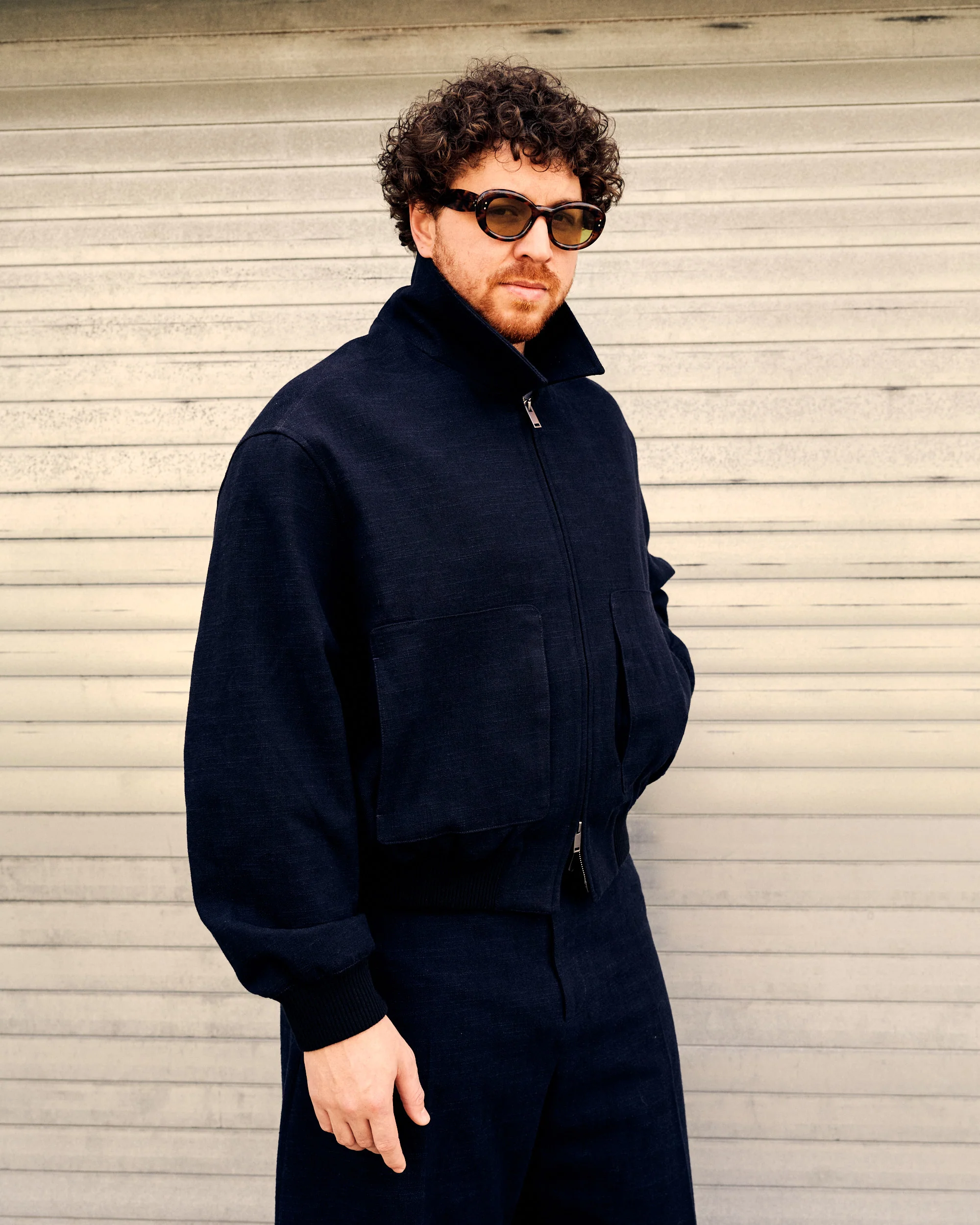 Ares Wool Cotton Slub Ink Jacket - Image 4
