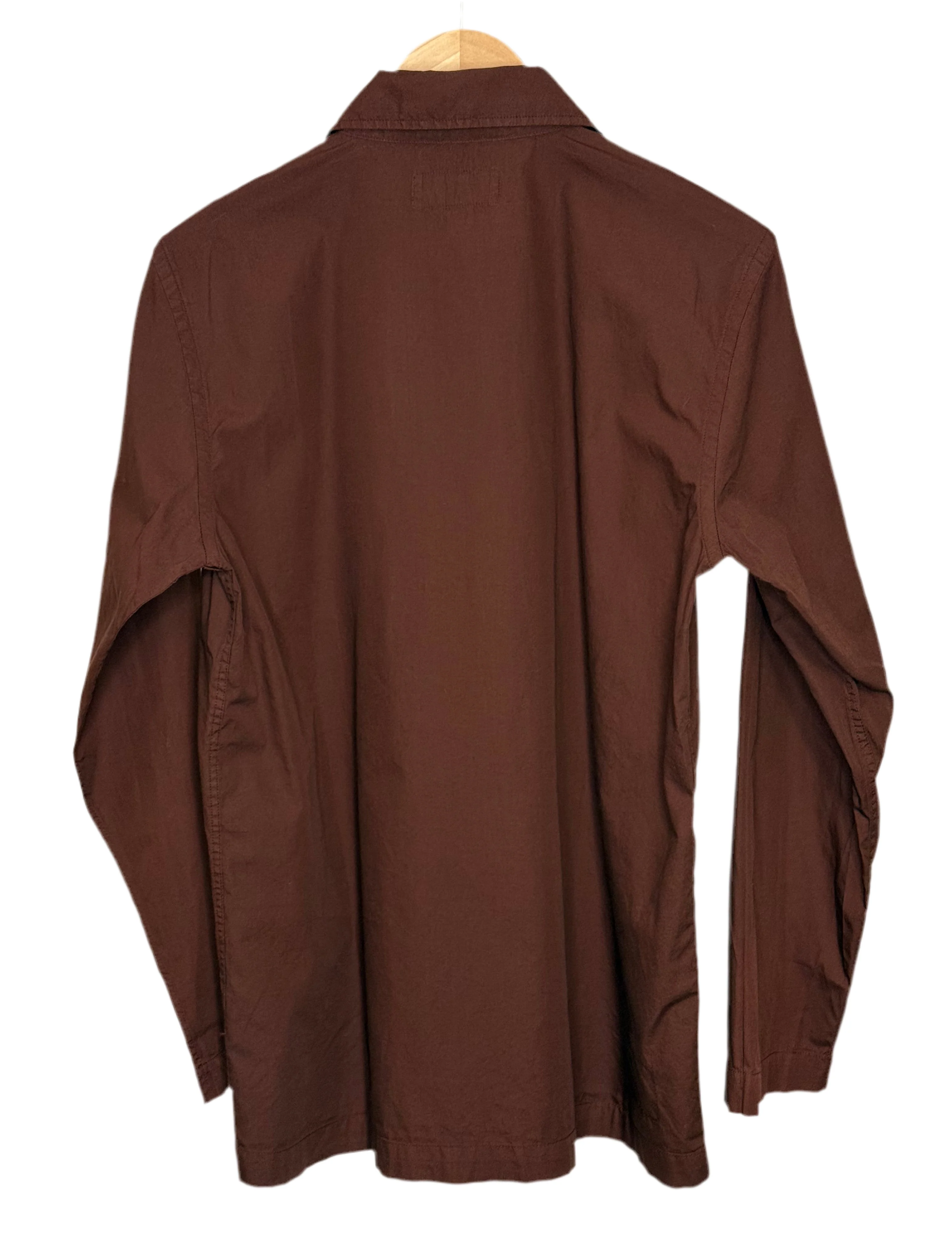 Bakers Overshirt Organic Fine Poplin Rich Brown - Image 2