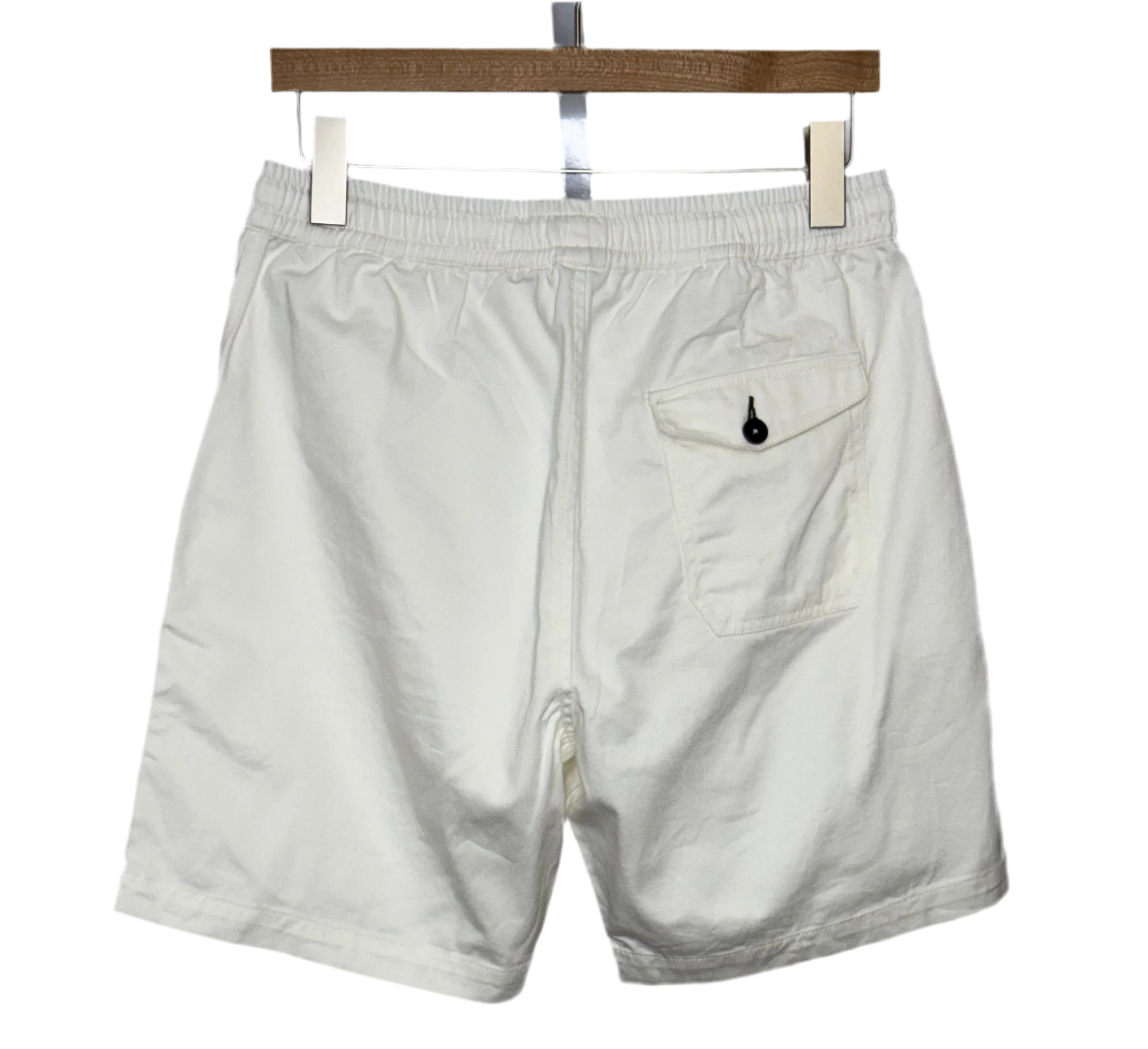 Beach Short Ecru Cotton Twill - Image 2