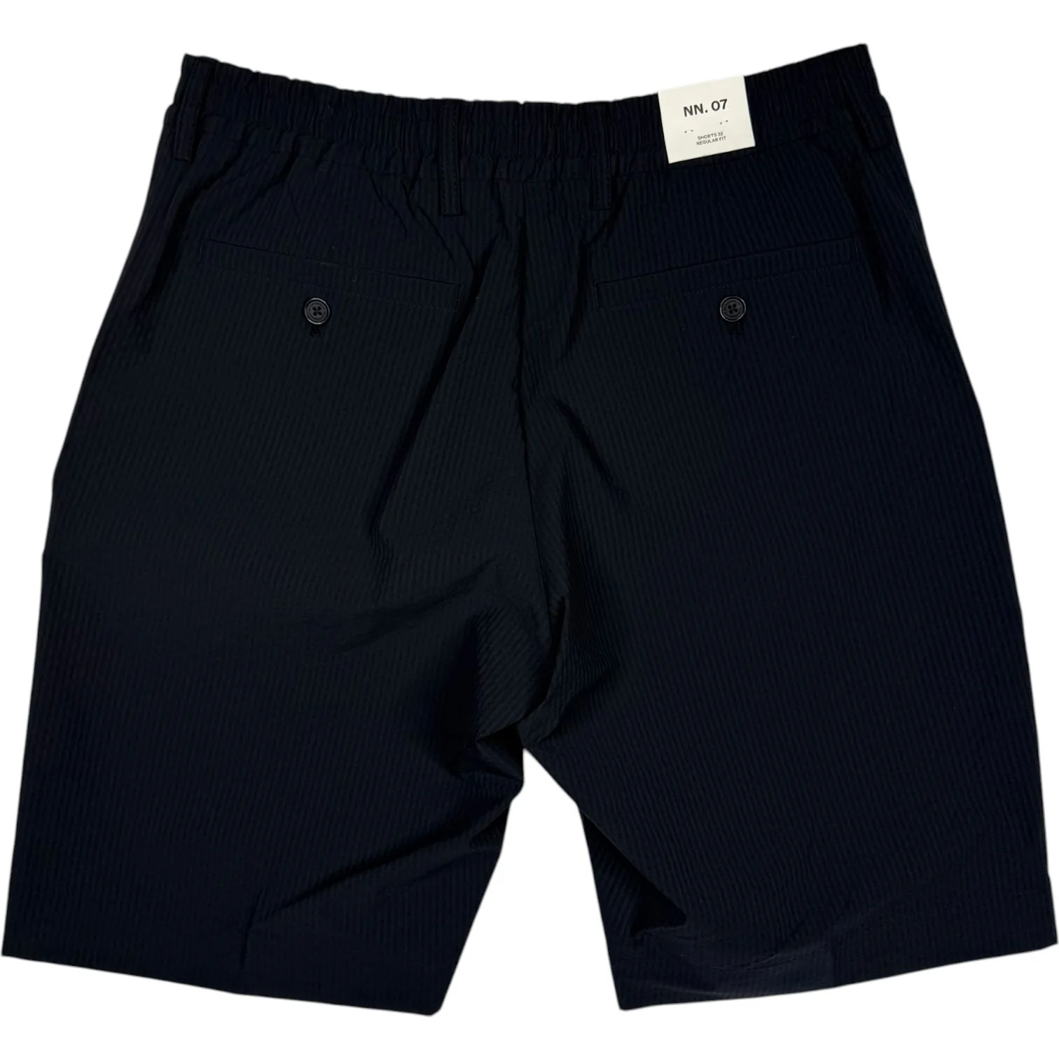Billie Seersucker Shorts Navy Blue - Image 2