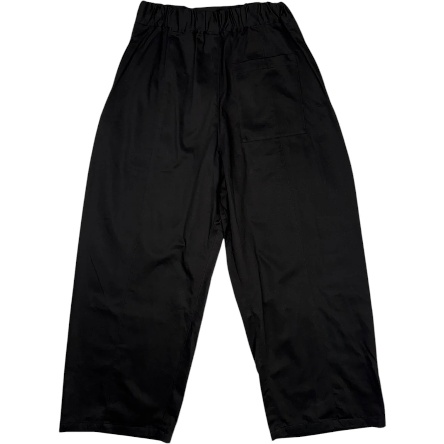 Box Pleat Trouser Cotton Drill Black - Image 2