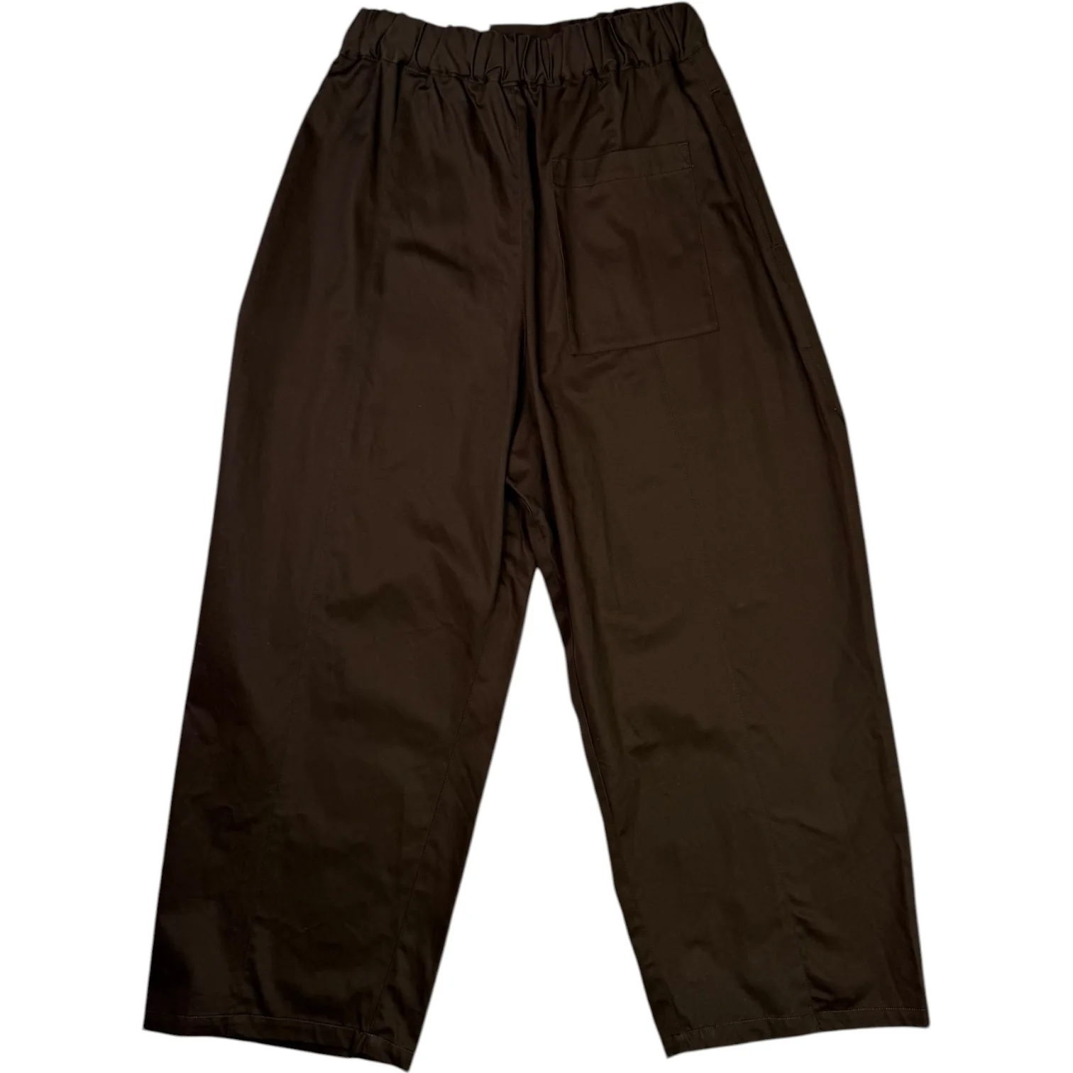 Box Pleat Trouser Cotton Drill Brown - Image 2