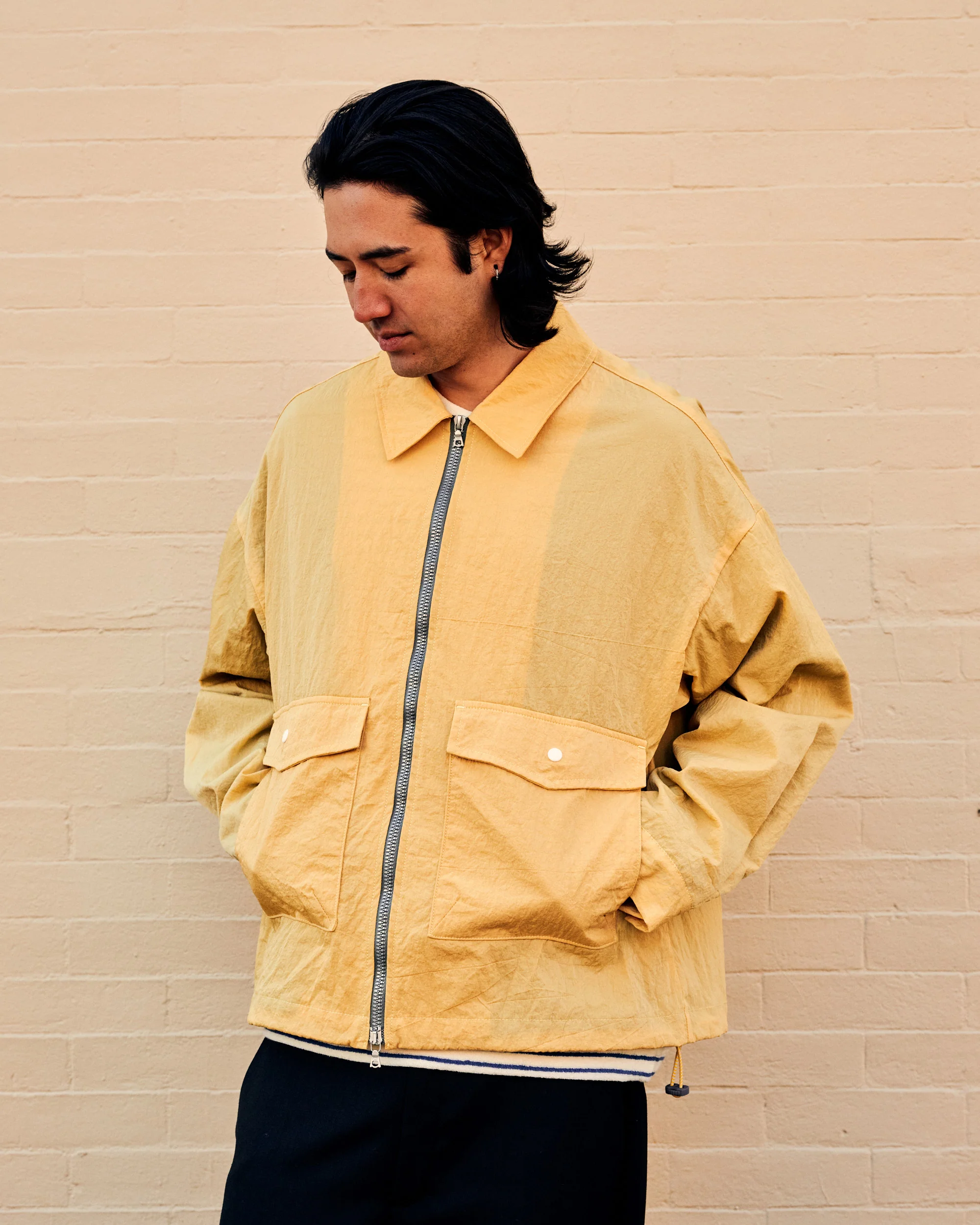 Boxy Swing Jacket Japanese Nylon Twill - Image 4
