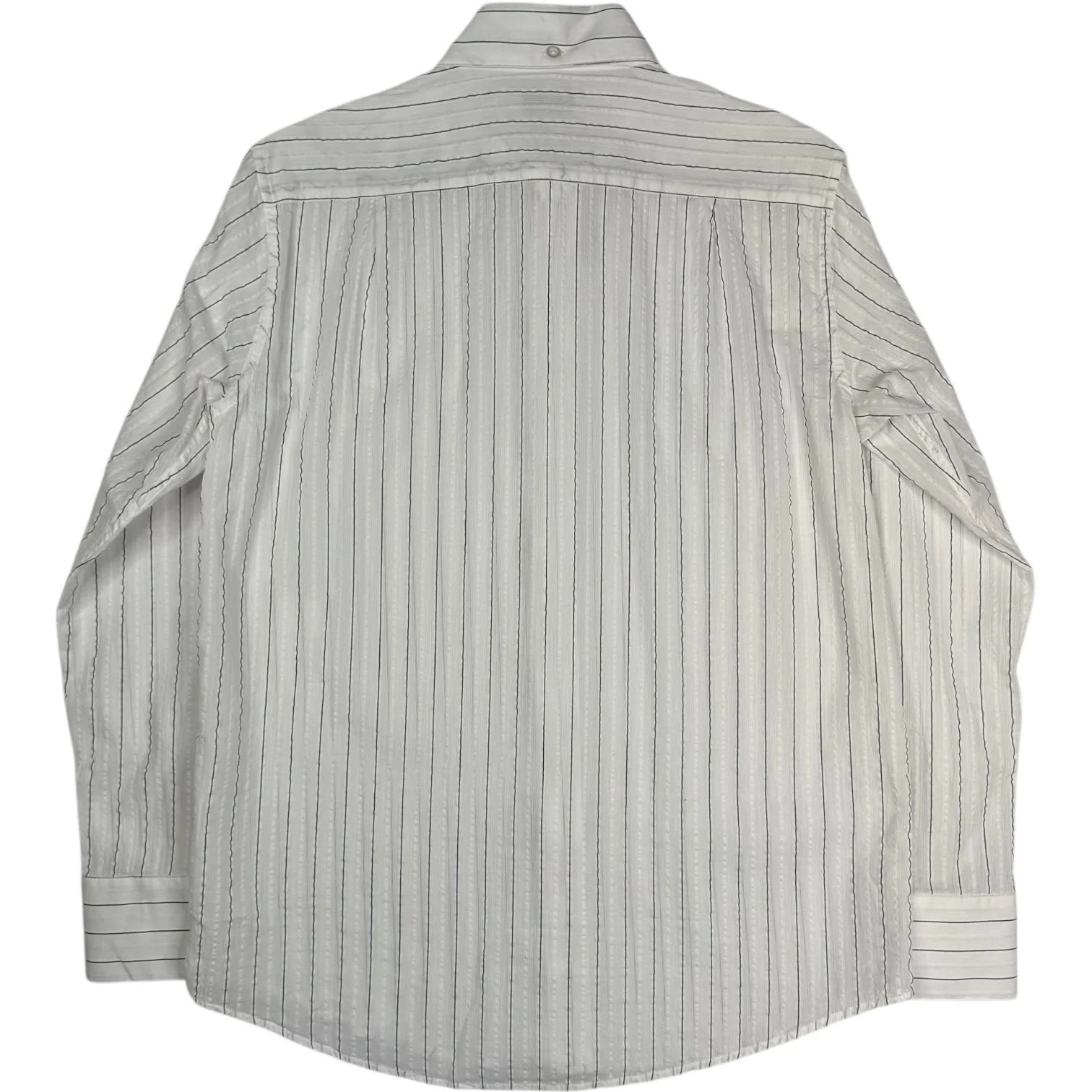 Business Shirt White Blue Stripe - Image 3