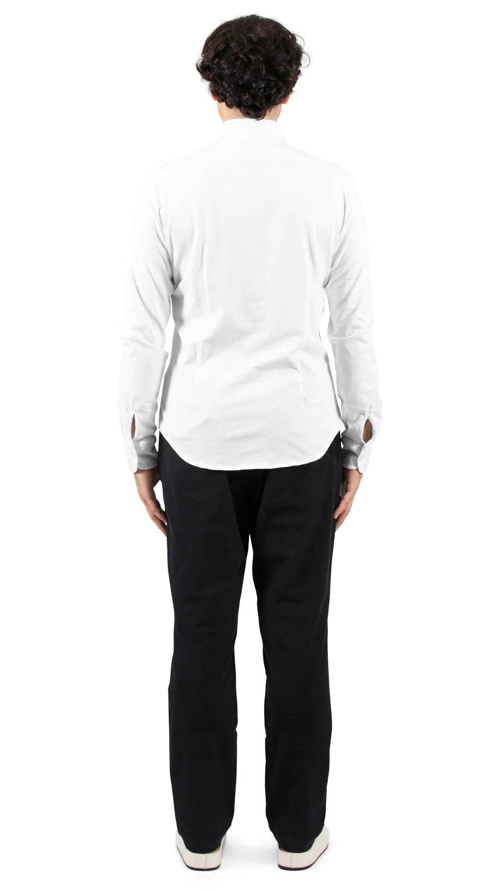 Button Front Jersey Shirt White - Image 4