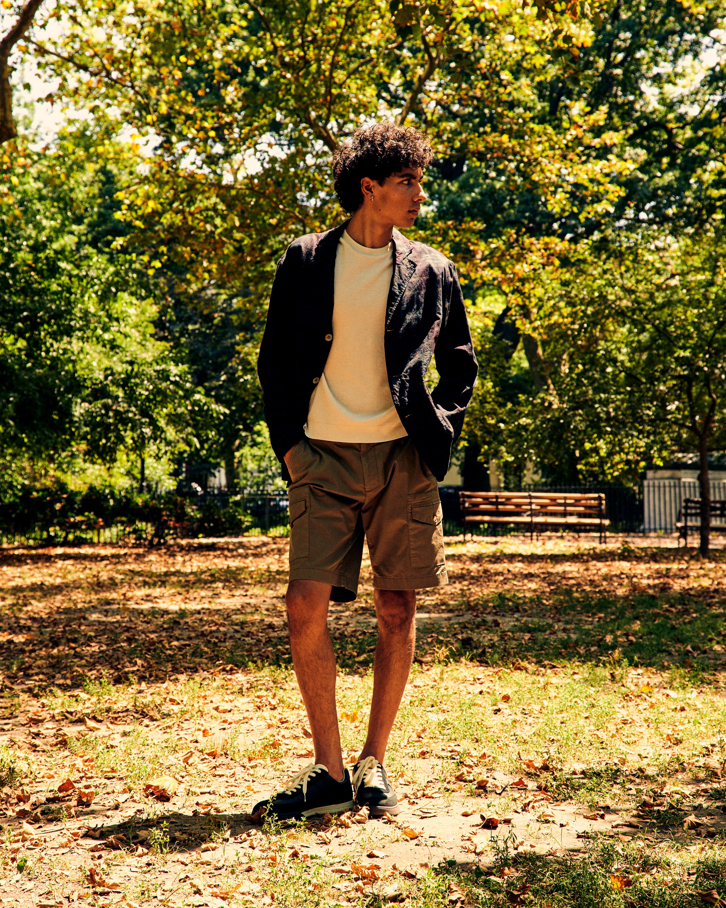 Cadiz Short Cotton Blend Army - Image 3