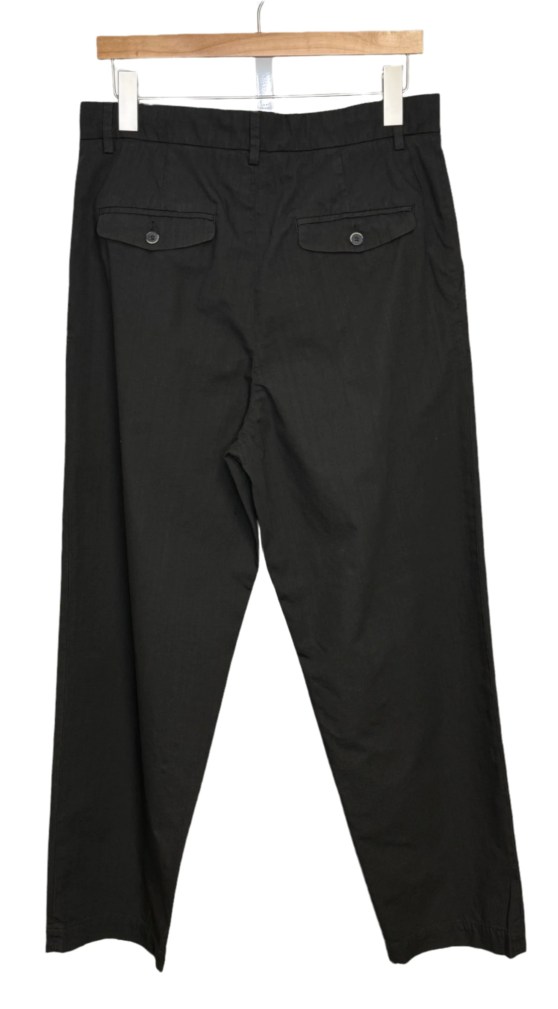 Canasta Trouser Black Cotton Canvas - Image 6