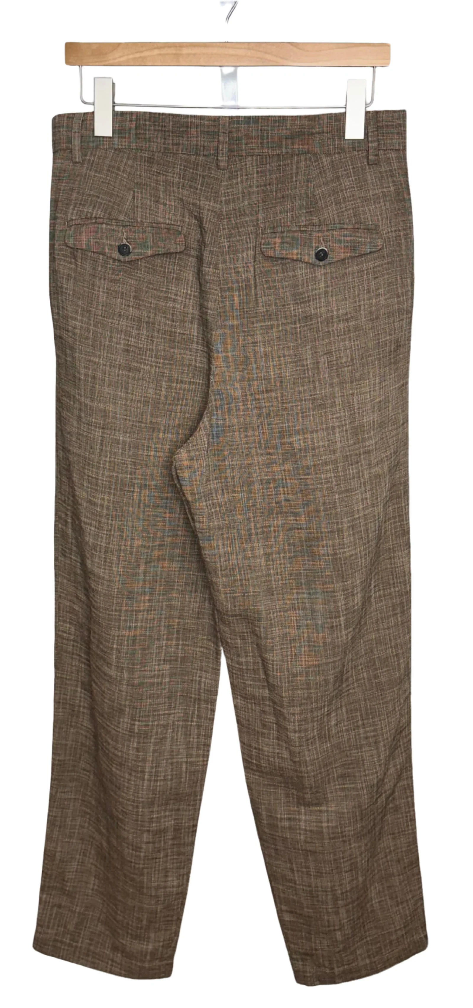 Canasta Trousers Noce Brown Linen Viscose - Image 8