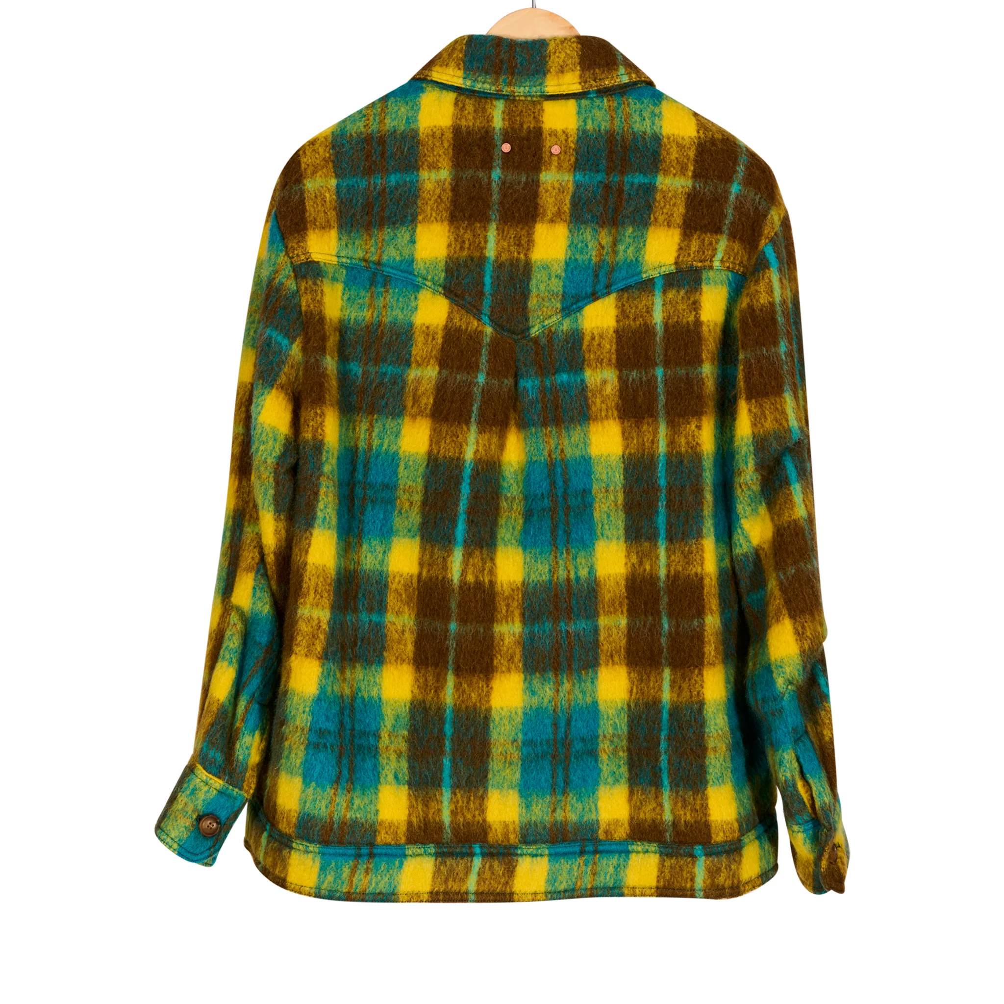 Chauny Wool Check Jacket Yellow Brown - Image 2