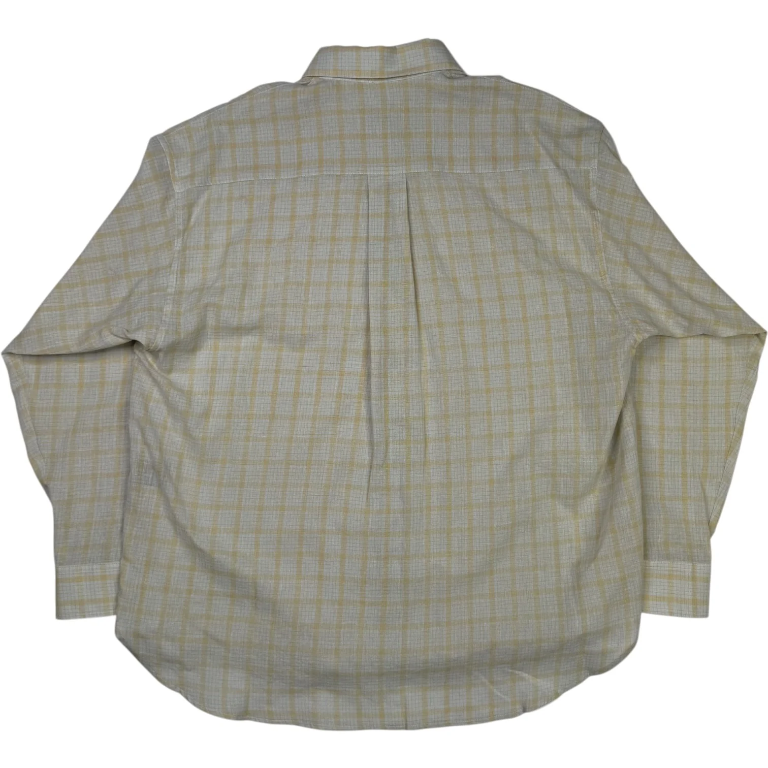 Chisholm Shirt Cotton Linen Blue Yellow Check - Image 2