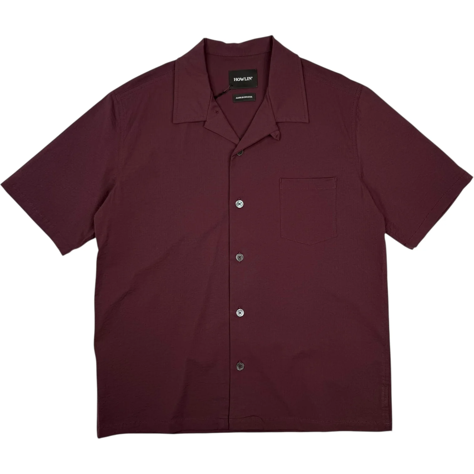Cocktail Shirt Seersucker Burgandy