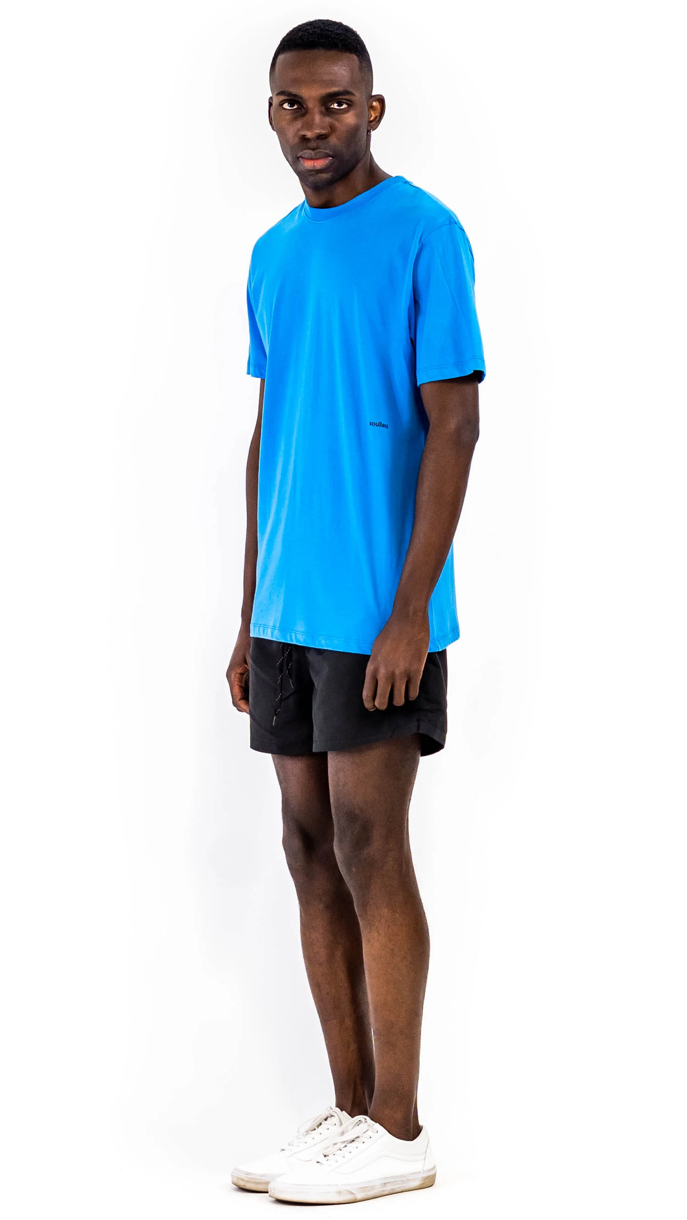 Coffey Short Sleeve T-Shirt Blue Cotton - Image 3