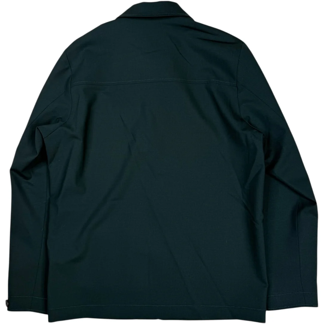 Constantin Tech Wool Three Pocket Overshirt Petrol Green - Image 2
