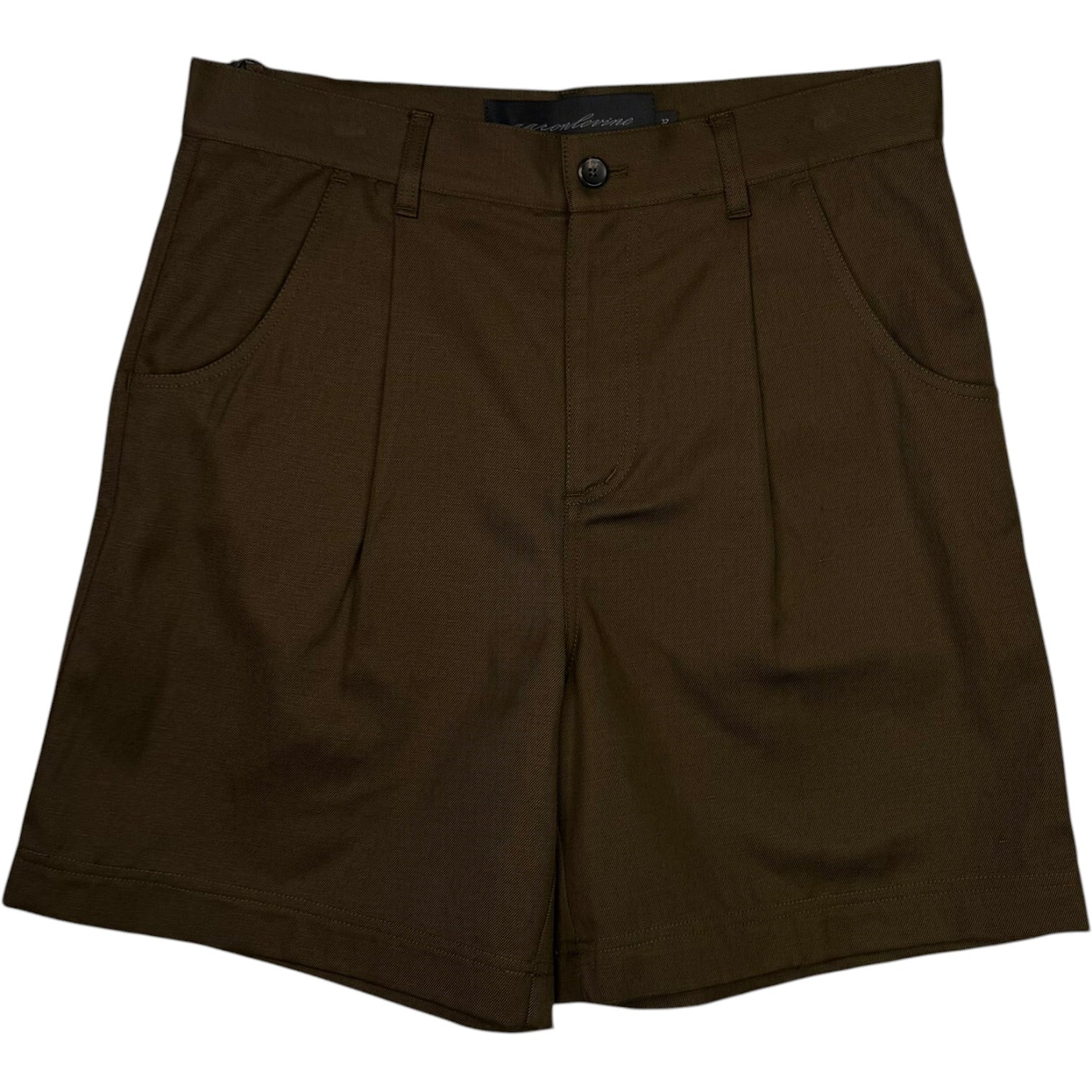 Cotton Linen Short Brown