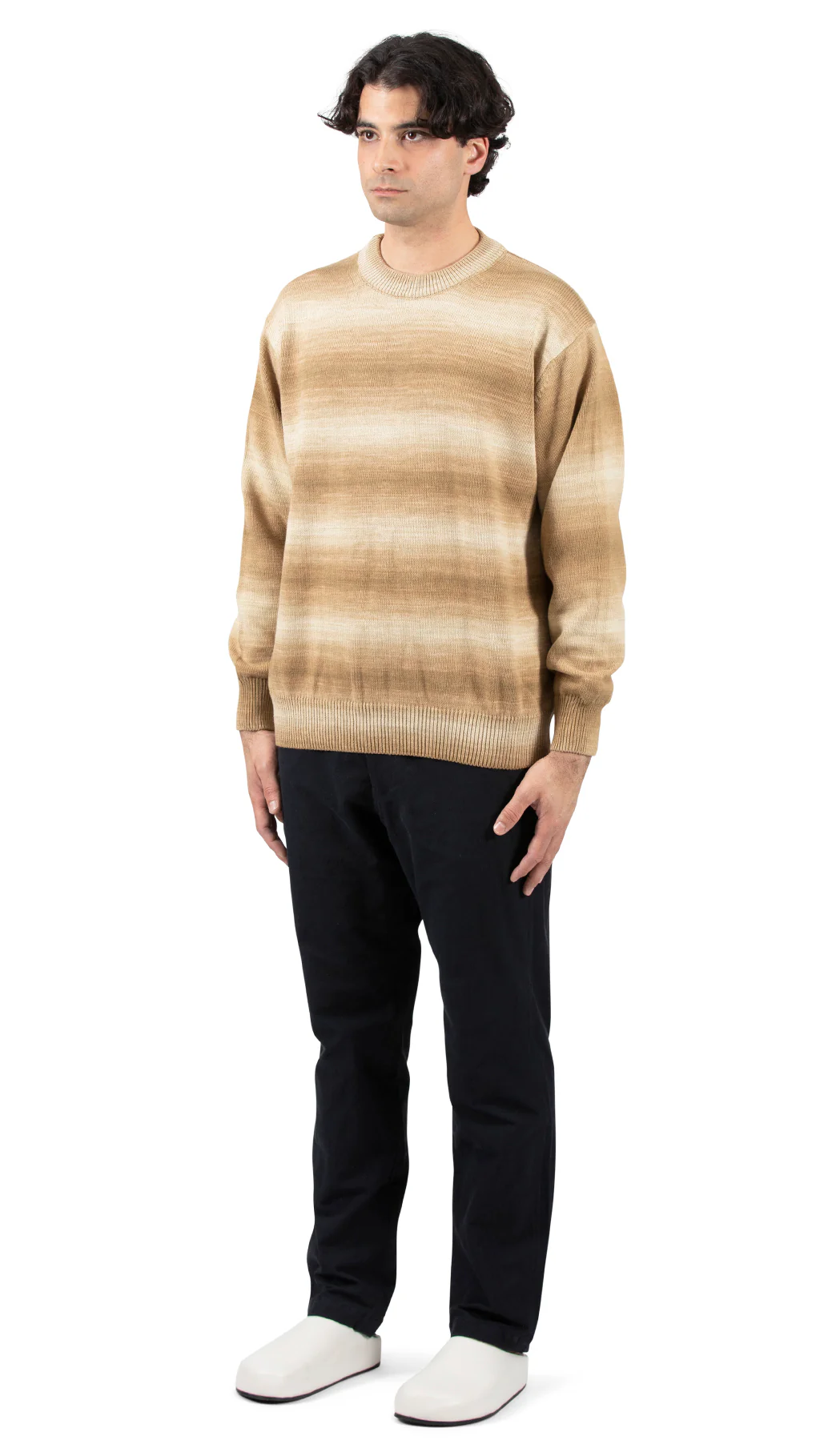 Crew Over P's Recycled Cotton Striped Khaki - Image 3