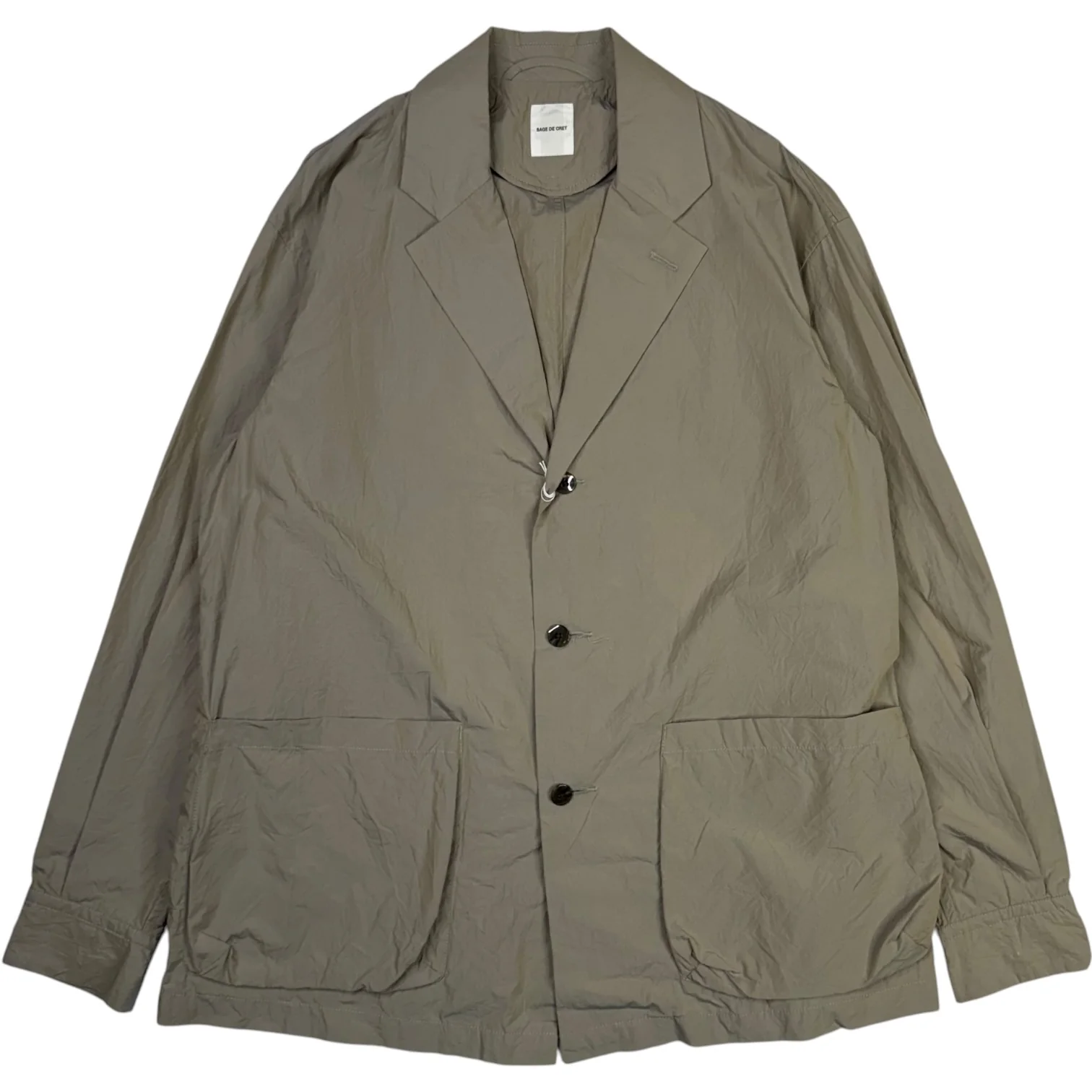 Crinkle Cotton Gray Overshirt