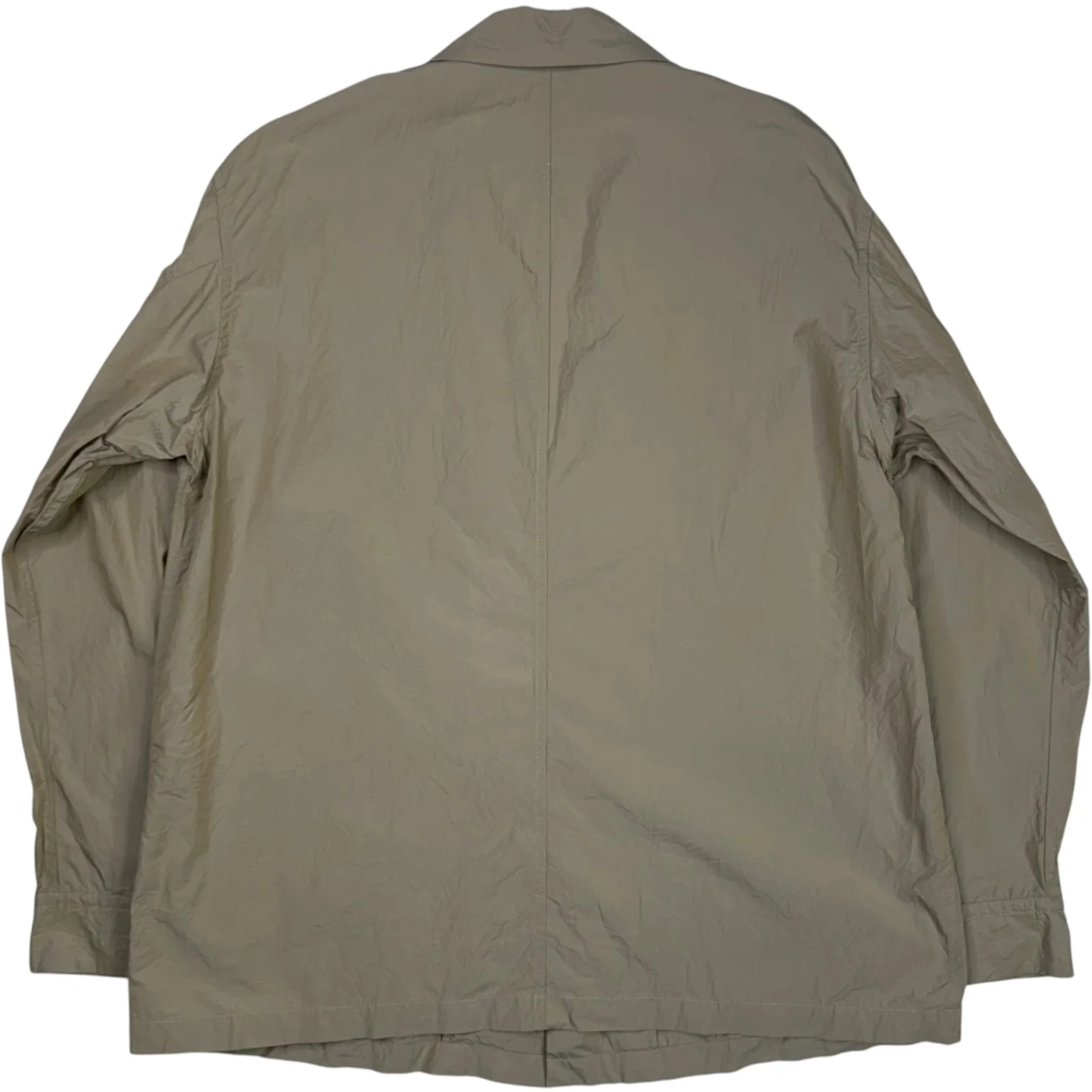 Crinkle Cotton Gray Overshirt - Image 2