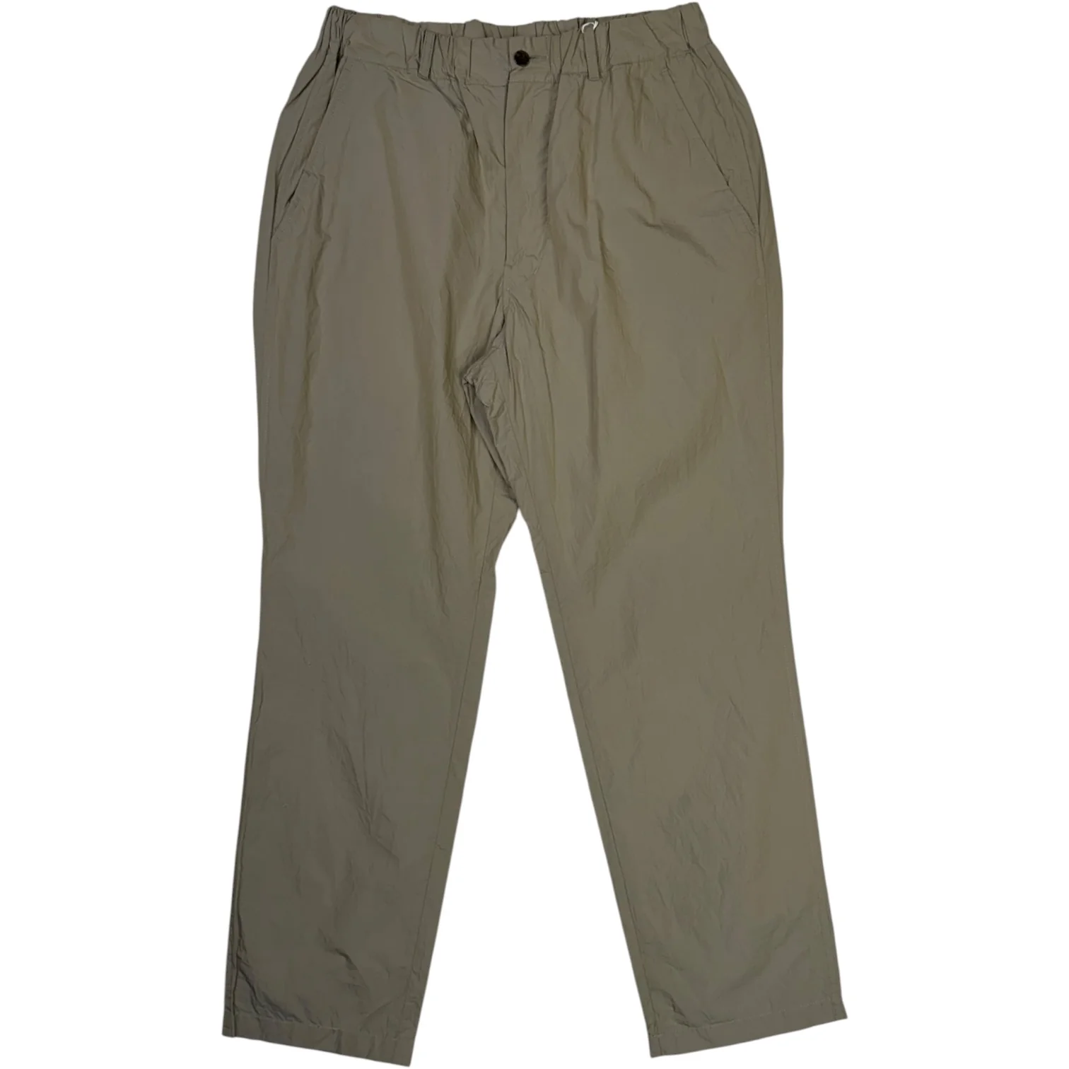 Crinkle Cotton Gray Trouser